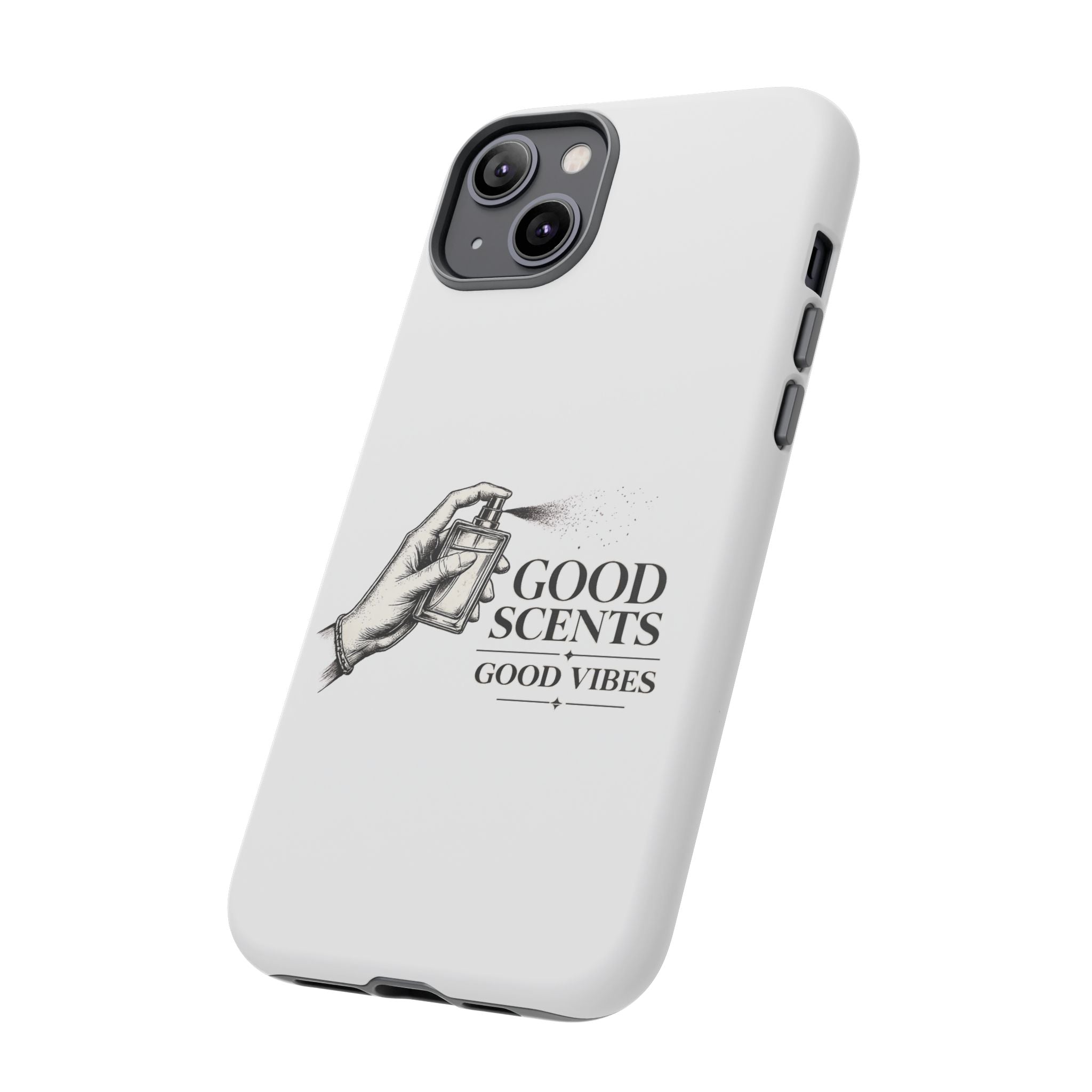 Phone Case - "Good Scents, Good Vibes" Fragrance Bottle Design