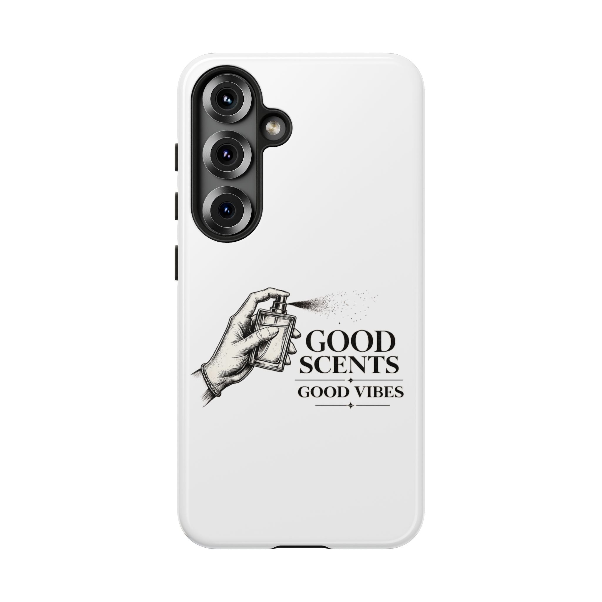 Phone Case - "Good Scents, Good Vibes" Fragrance Bottle Design