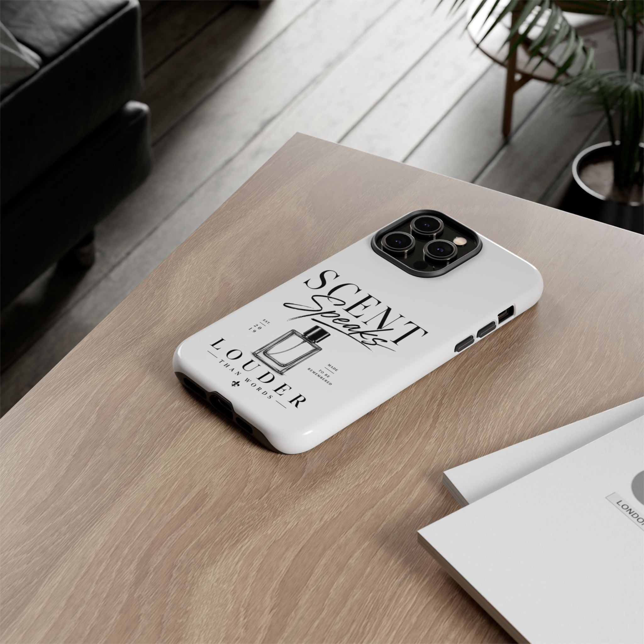 Phone Case — "Scent Speaks Louder Than Words" Perfume Bottle Design