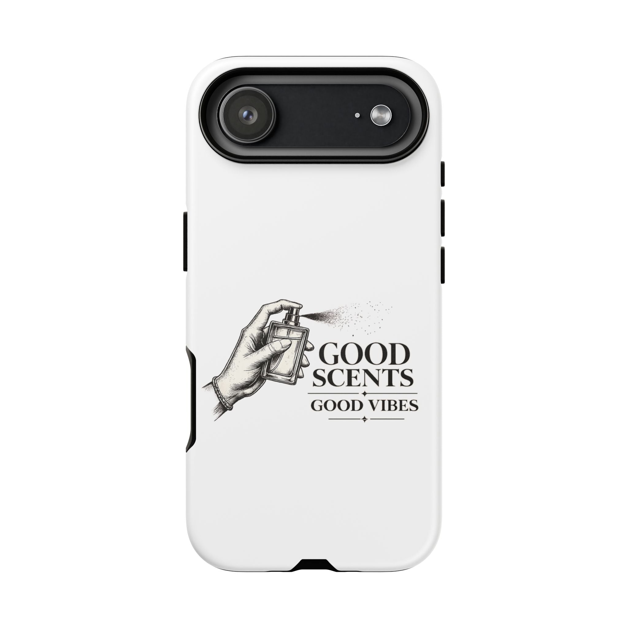 Phone Case - "Good Scents, Good Vibes" Fragrance Bottle Design