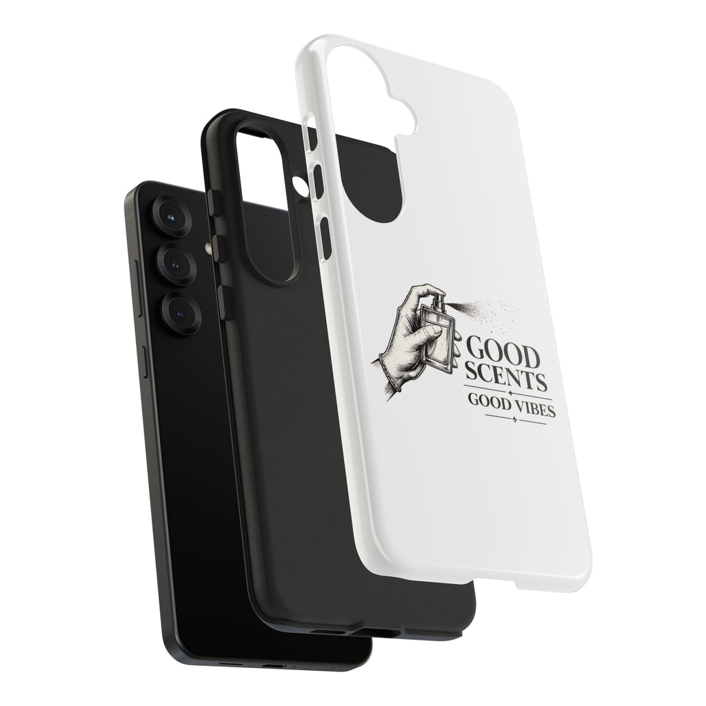 Phone Case - "Good Scents, Good Vibes" Fragrance Bottle Design