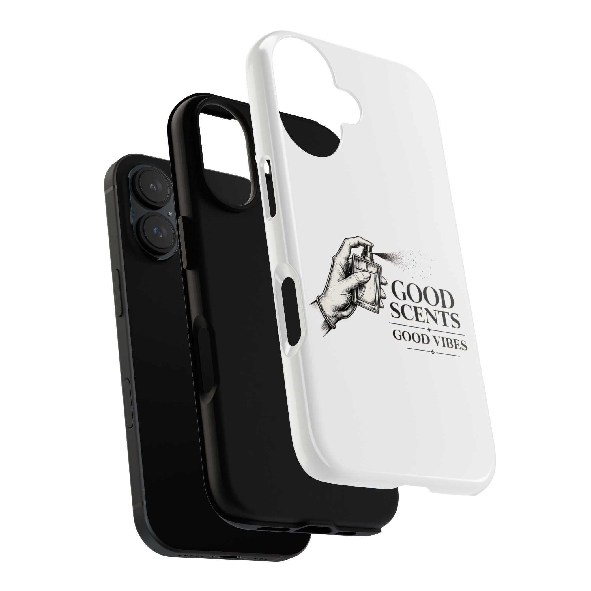 Phone Case - "Good Scents, Good Vibes" Fragrance Bottle Design