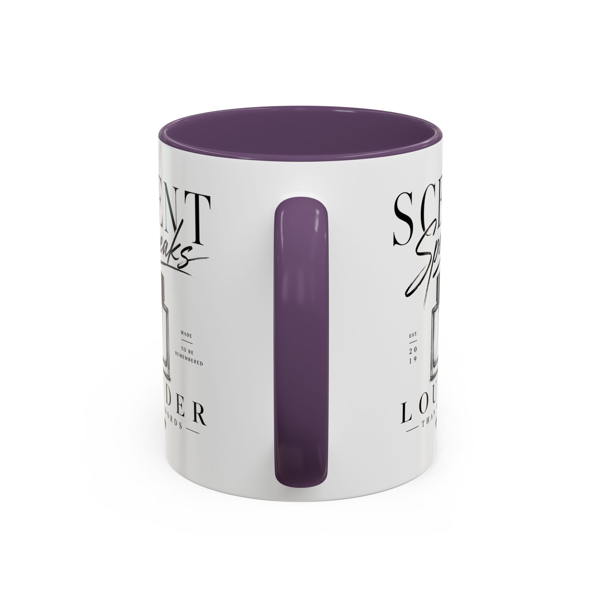 Scent Speaks Coffee Mug — "Scent Speaks Louder Than Words" Accent Mug (11/15oz)