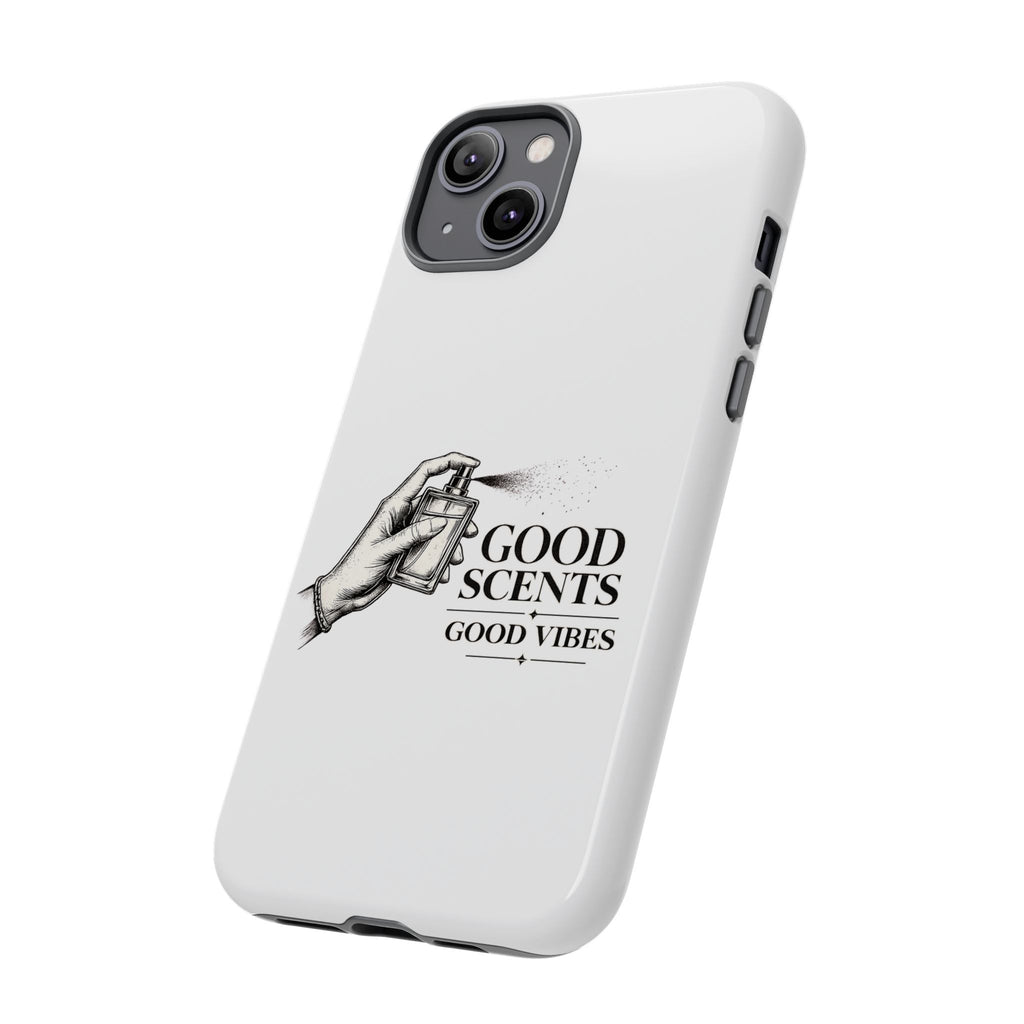 Phone Case - "Good Scents, Good Vibes" Fragrance Bottle Design
