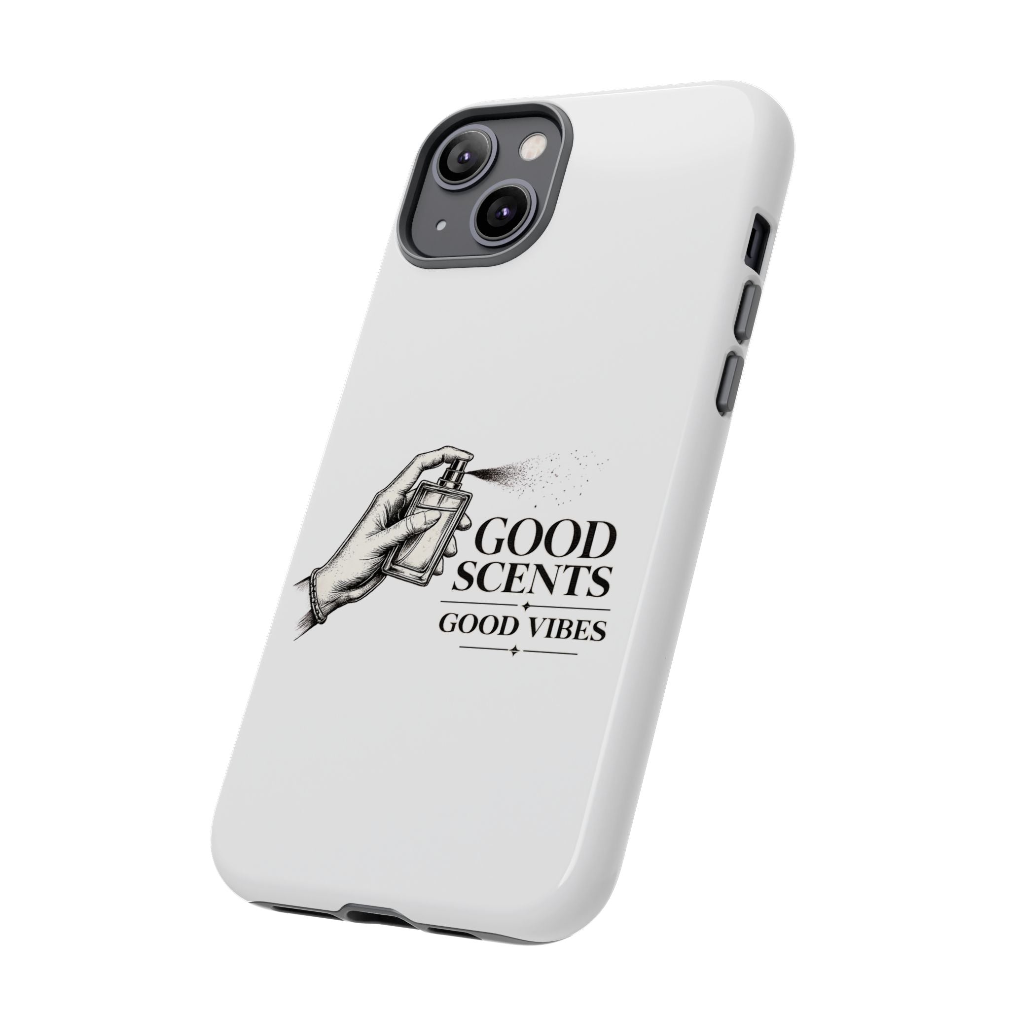 Phone Case - "Good Scents, Good Vibes" Fragrance Bottle Design