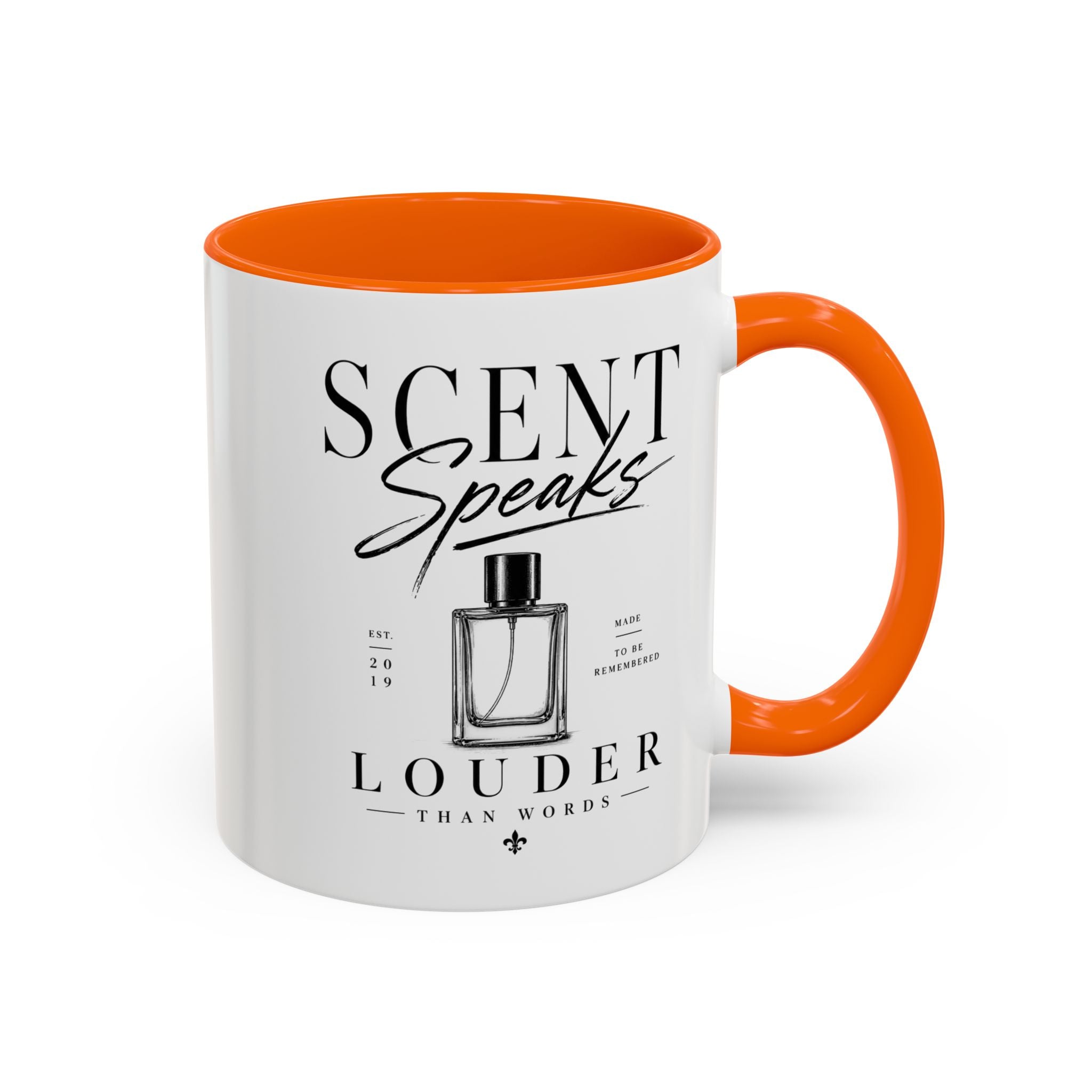 Scent Speaks Coffee Mug — "Scent Speaks Louder Than Words" Accent Mug (11/15oz)