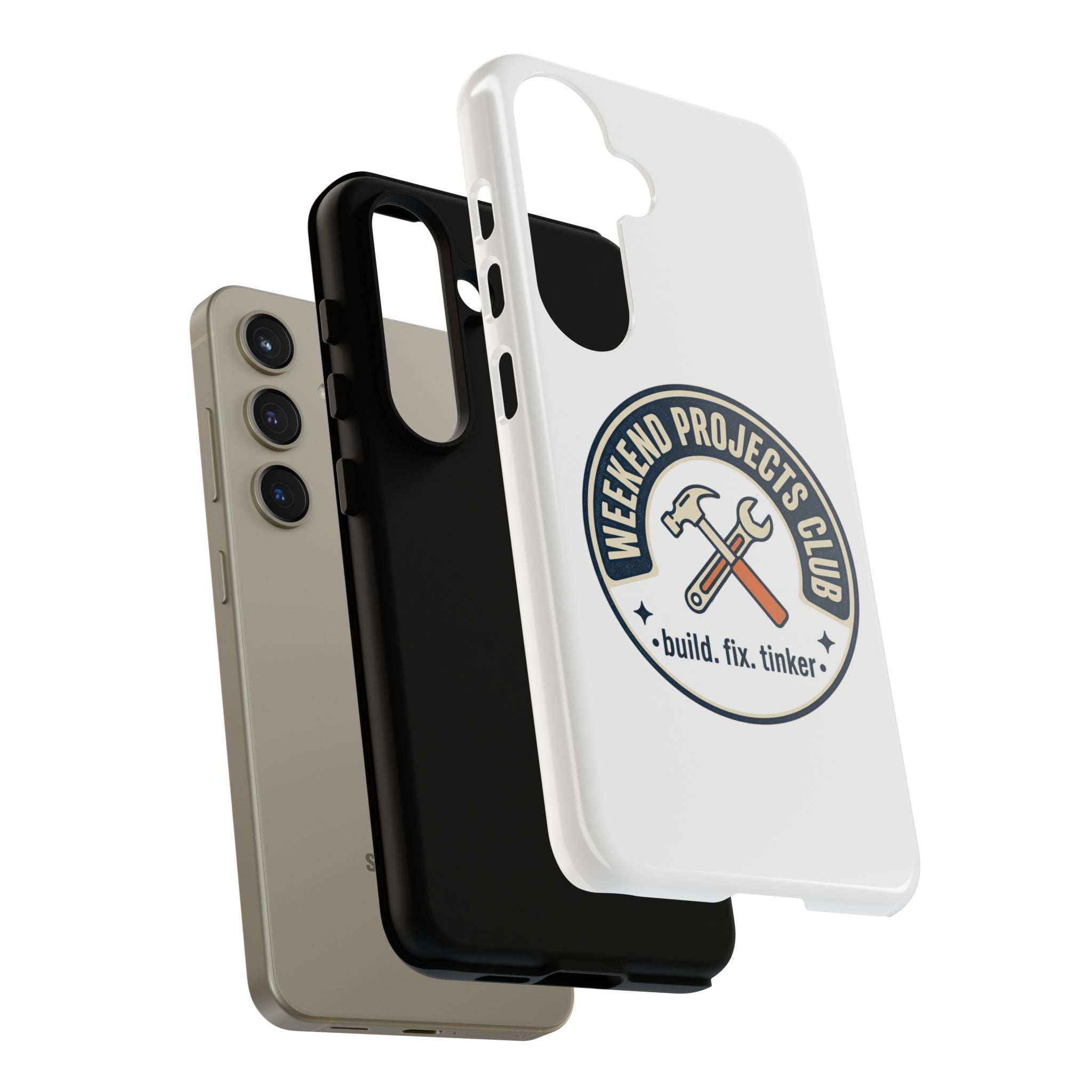 Weekend Projects Club Tough Phone Case — "build. fix. tinker."