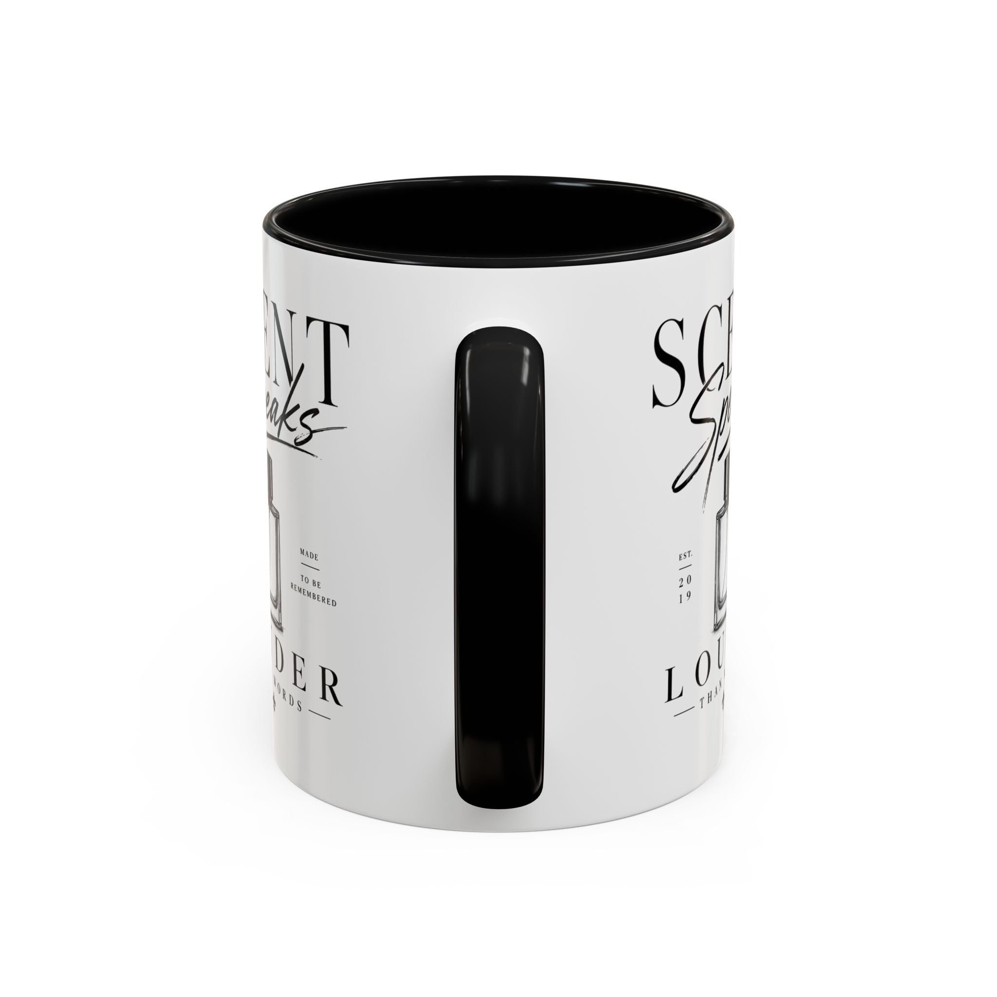 Scent Speaks Coffee Mug — "Scent Speaks Louder Than Words" Accent Mug (11/15oz)