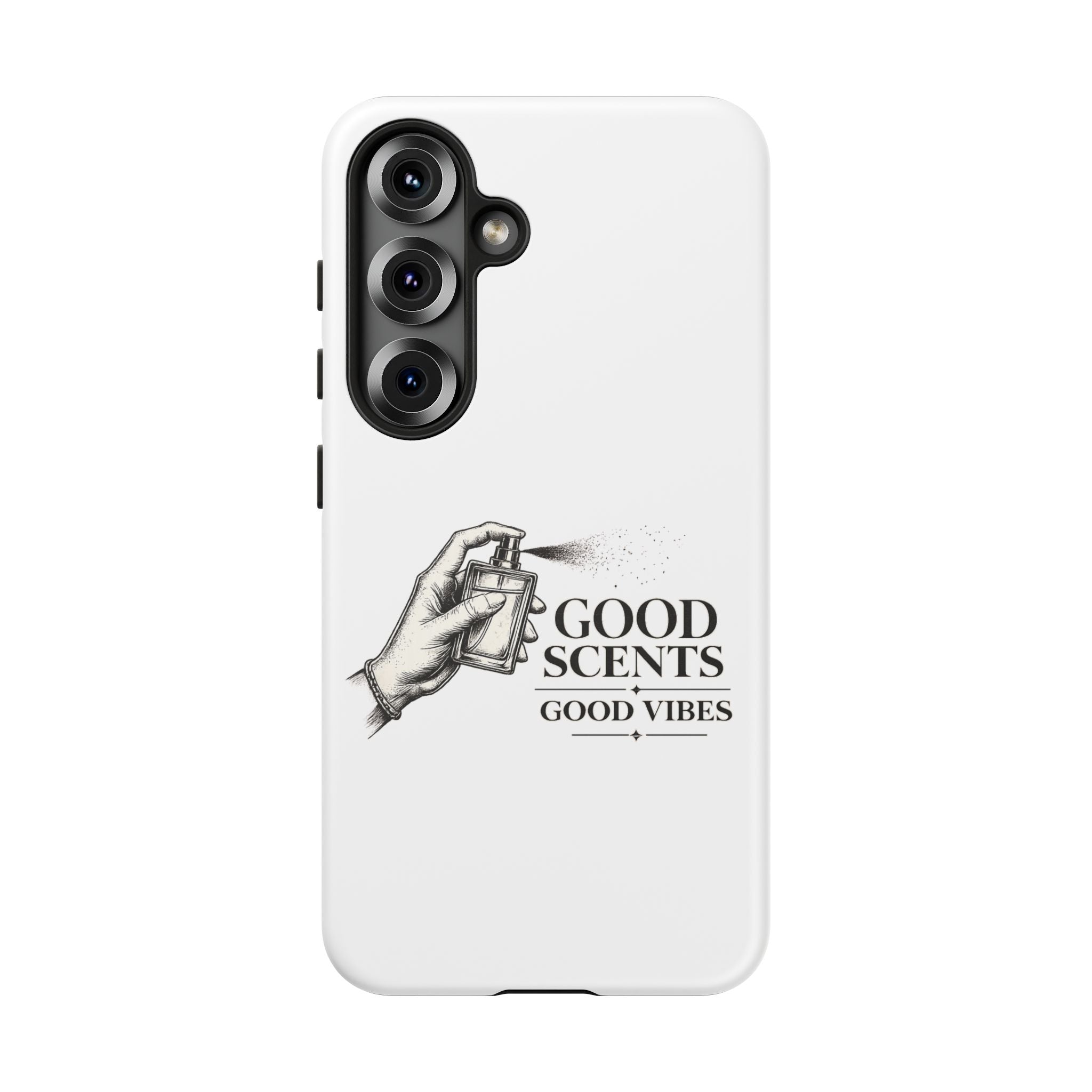 Phone Case - "Good Scents, Good Vibes" Fragrance Bottle Design