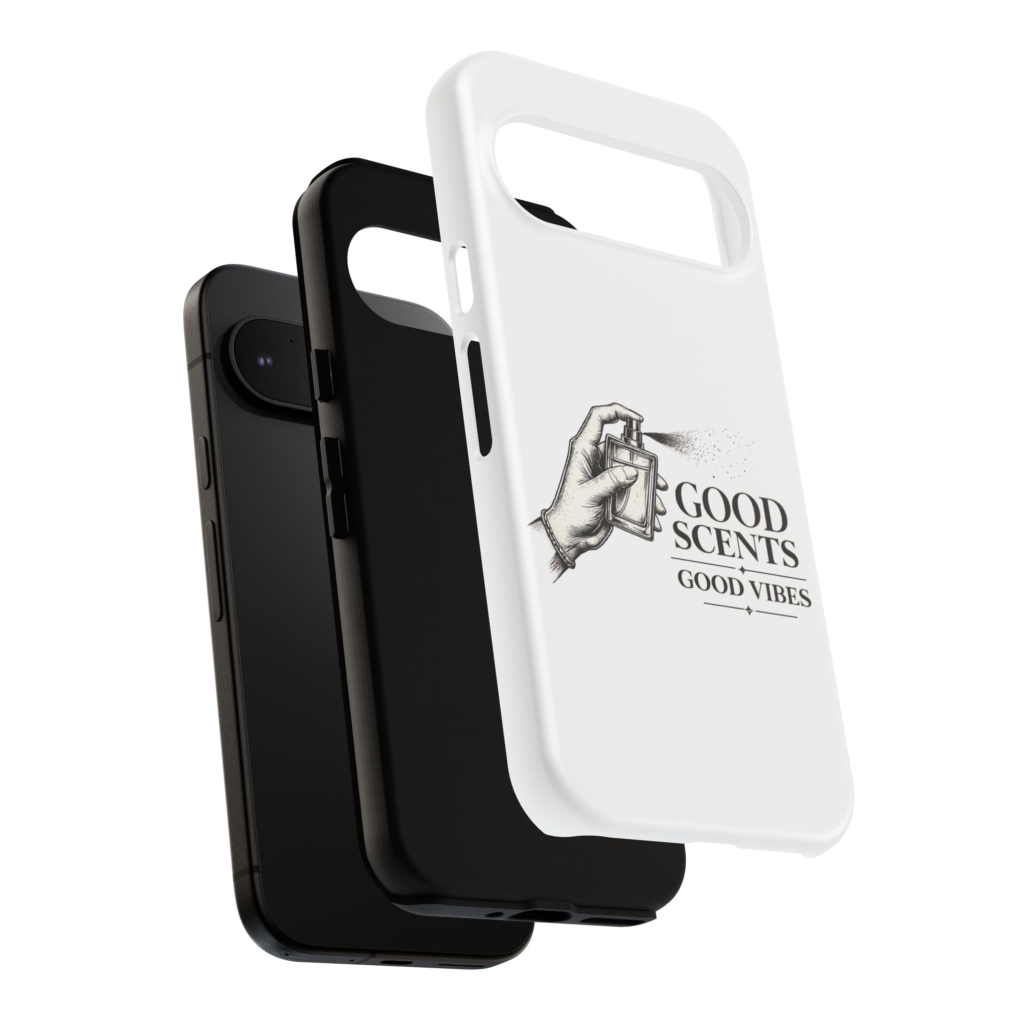 Phone Case - "Good Scents, Good Vibes" Fragrance Bottle Design