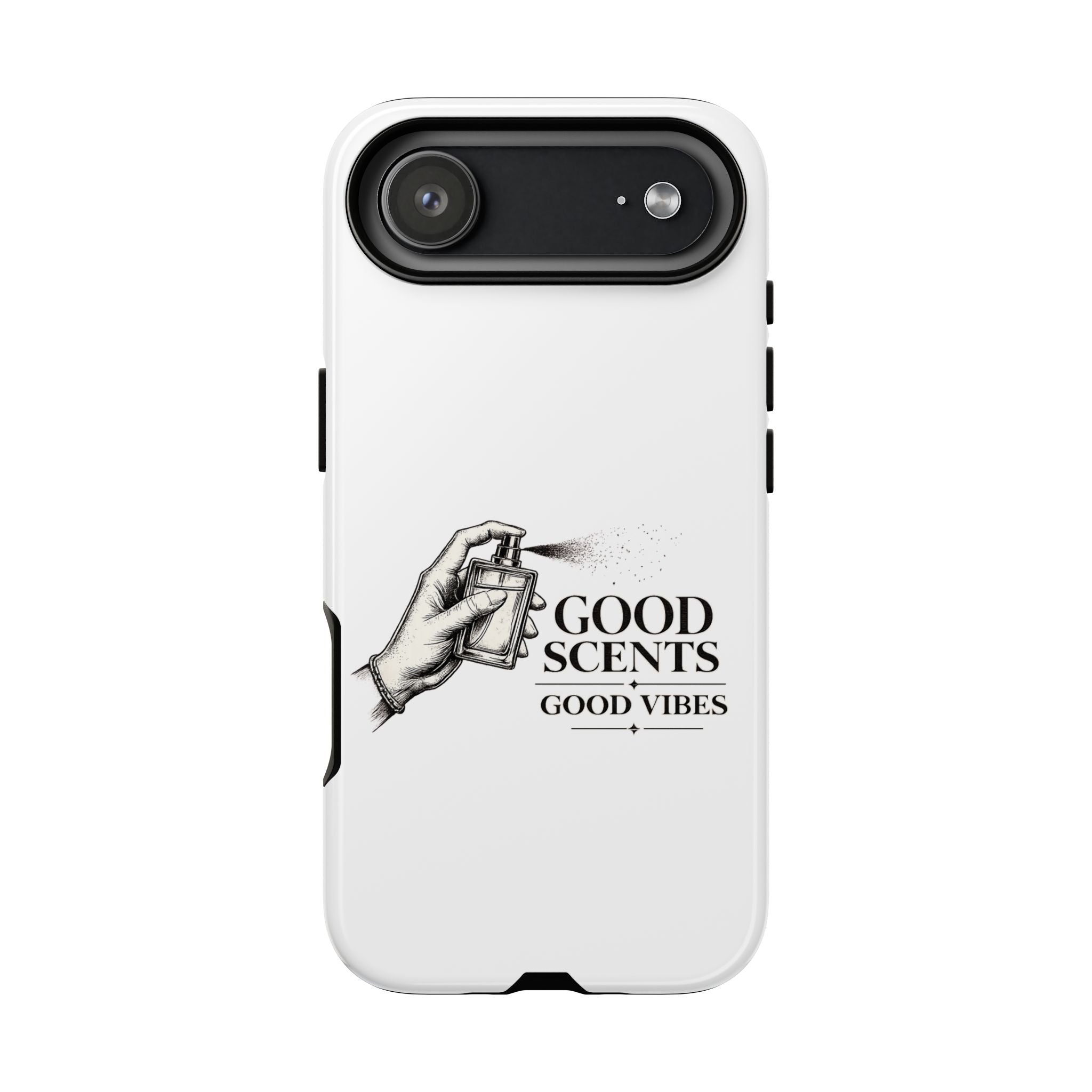 Phone Case - "Good Scents, Good Vibes" Fragrance Bottle Design