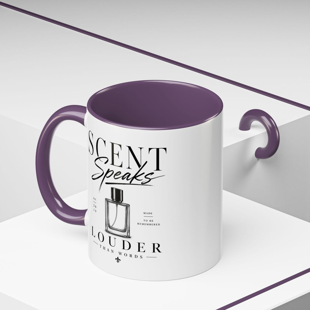 Scent Speaks Coffee Mug — "Scent Speaks Louder Than Words" Accent Mug (11/15oz)