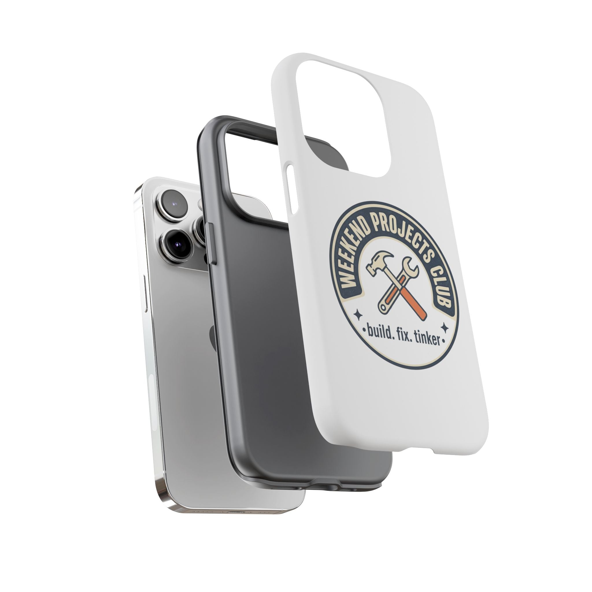 Weekend Projects Club Tough Phone Case — "build. fix. tinker."