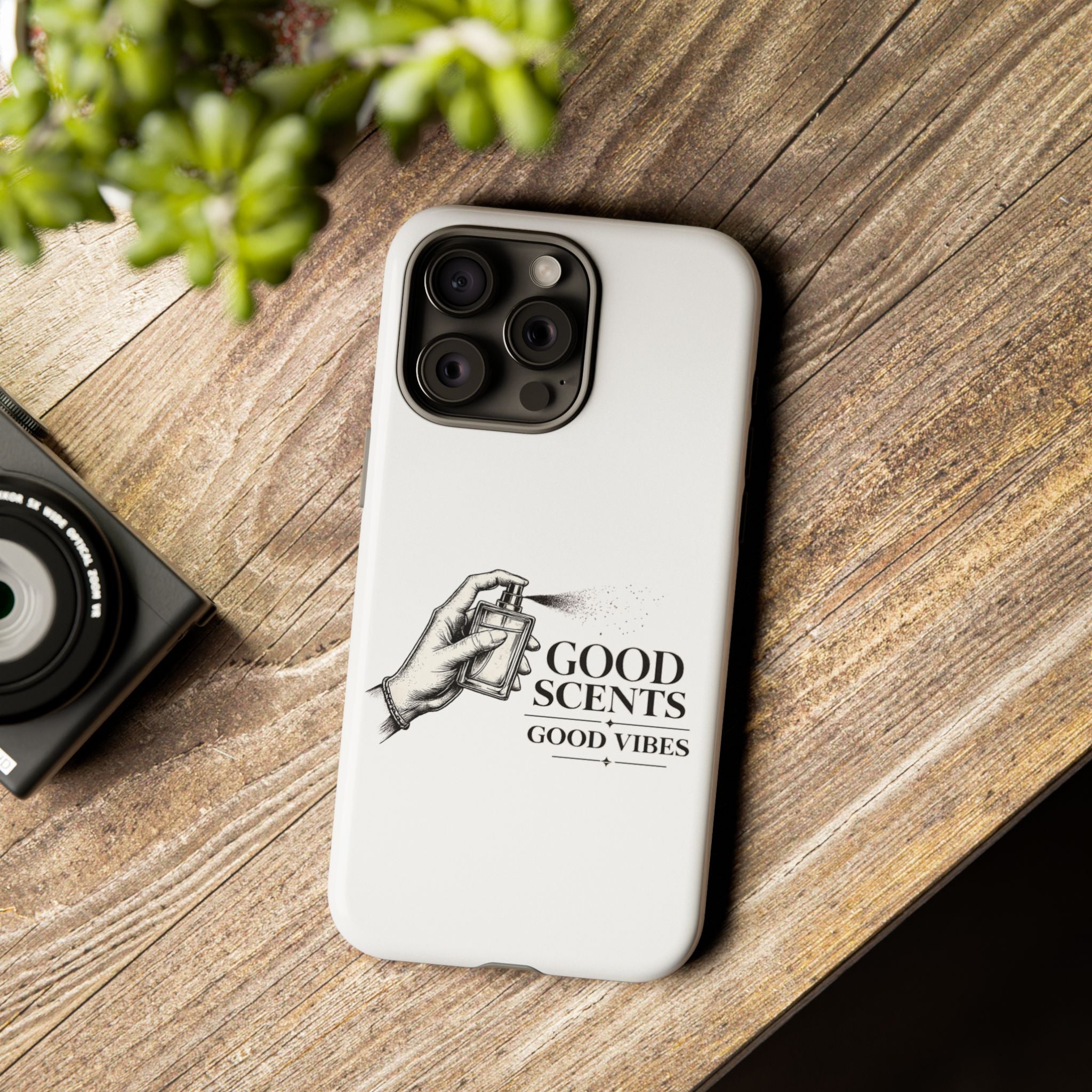 Phone Case - "Good Scents, Good Vibes" Fragrance Bottle Design