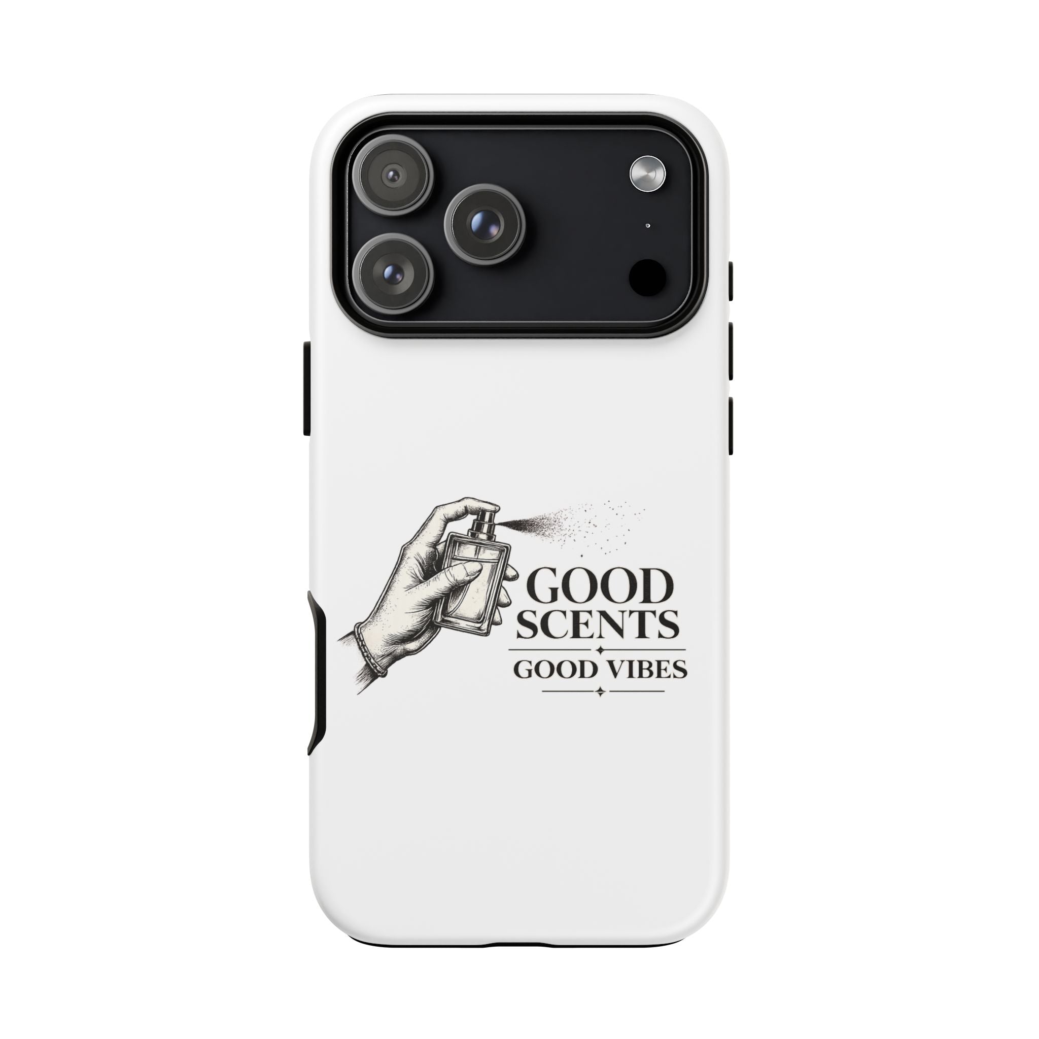 Phone Case - "Good Scents, Good Vibes" Fragrance Bottle Design