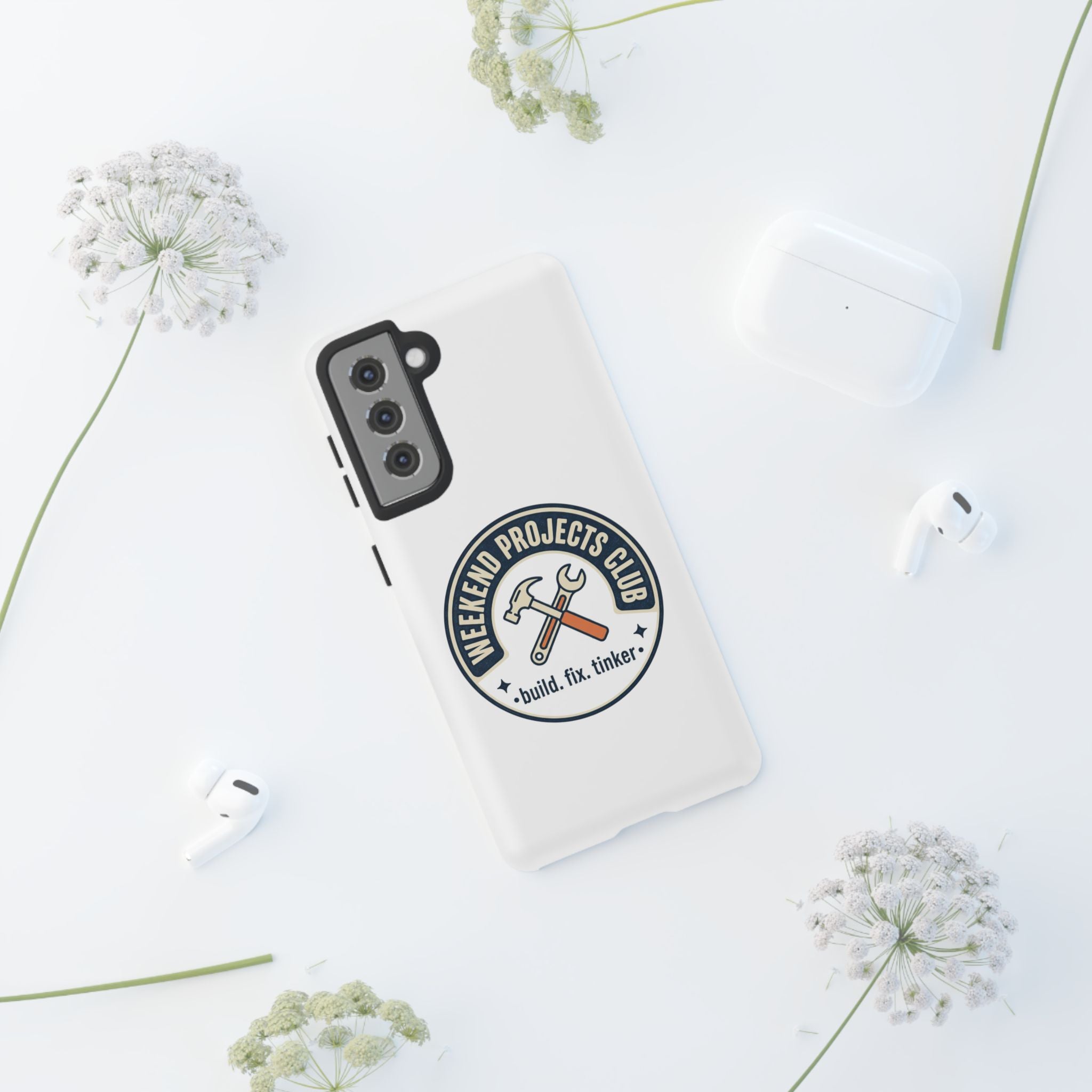Weekend Projects Club Tough Phone Case — "build. fix. tinker."