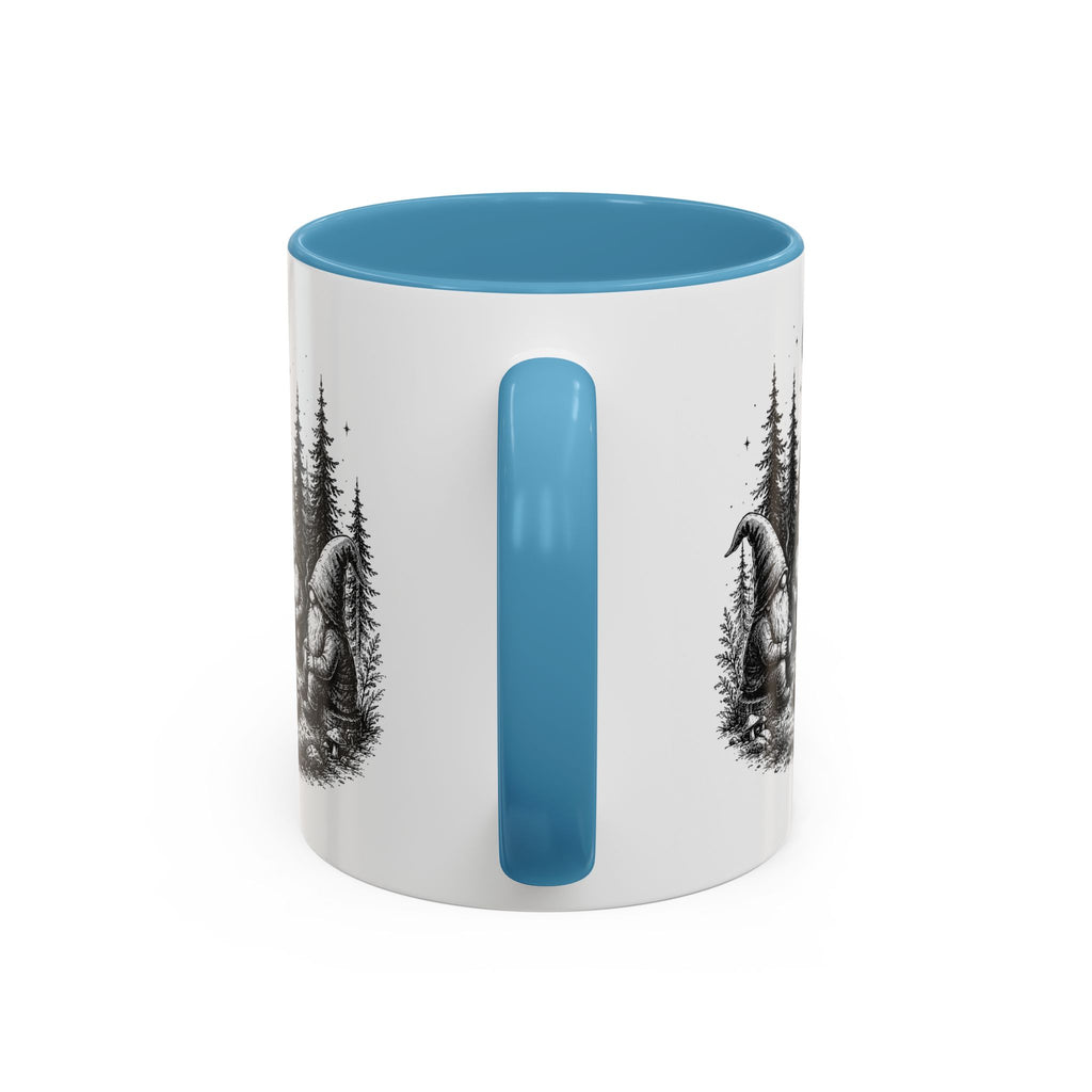 Gnome Campfire Coffee Mug — Woodland Camping Ceramic Accent Mug (11/15oz)