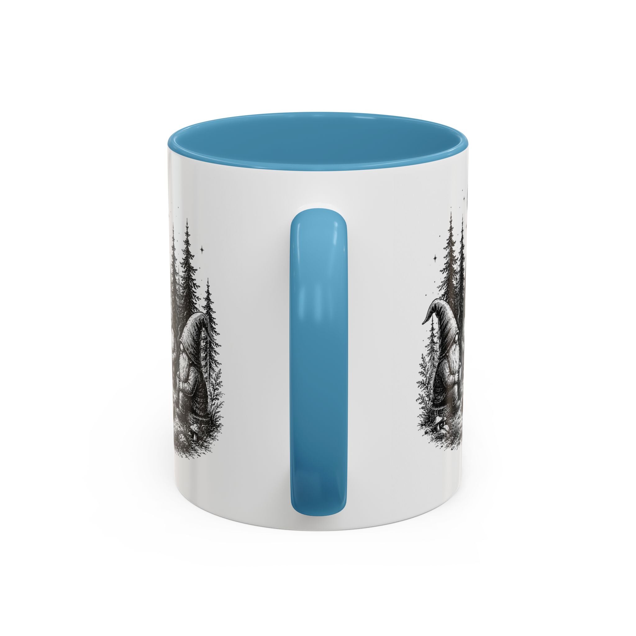 Gnome Campfire Coffee Mug — Woodland Camping Ceramic Accent Mug (11/15oz)