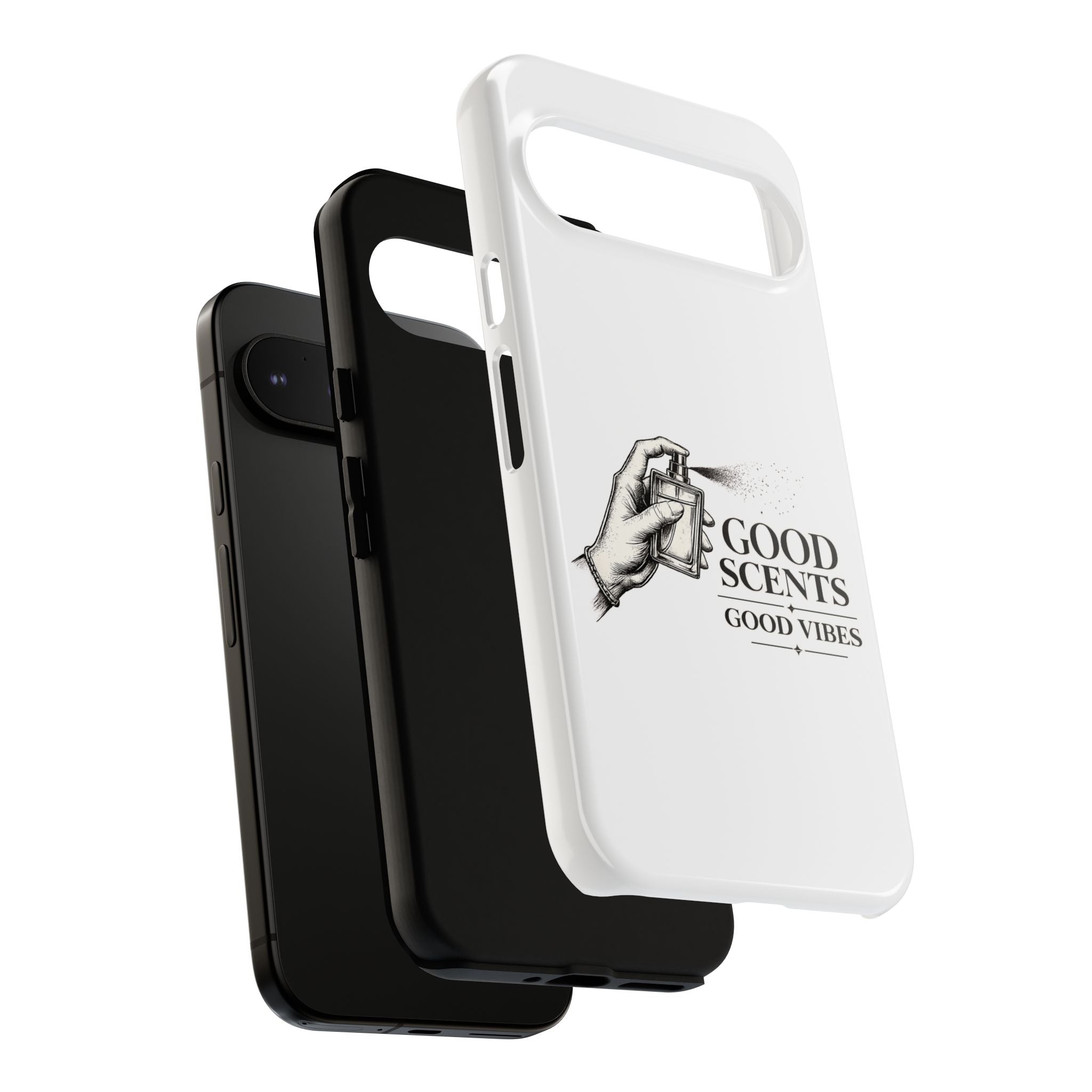 Phone Case - "Good Scents, Good Vibes" Fragrance Bottle Design