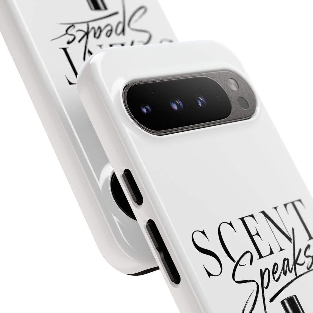 Phone Case — "Scent Speaks Louder Than Words" Perfume Bottle Design