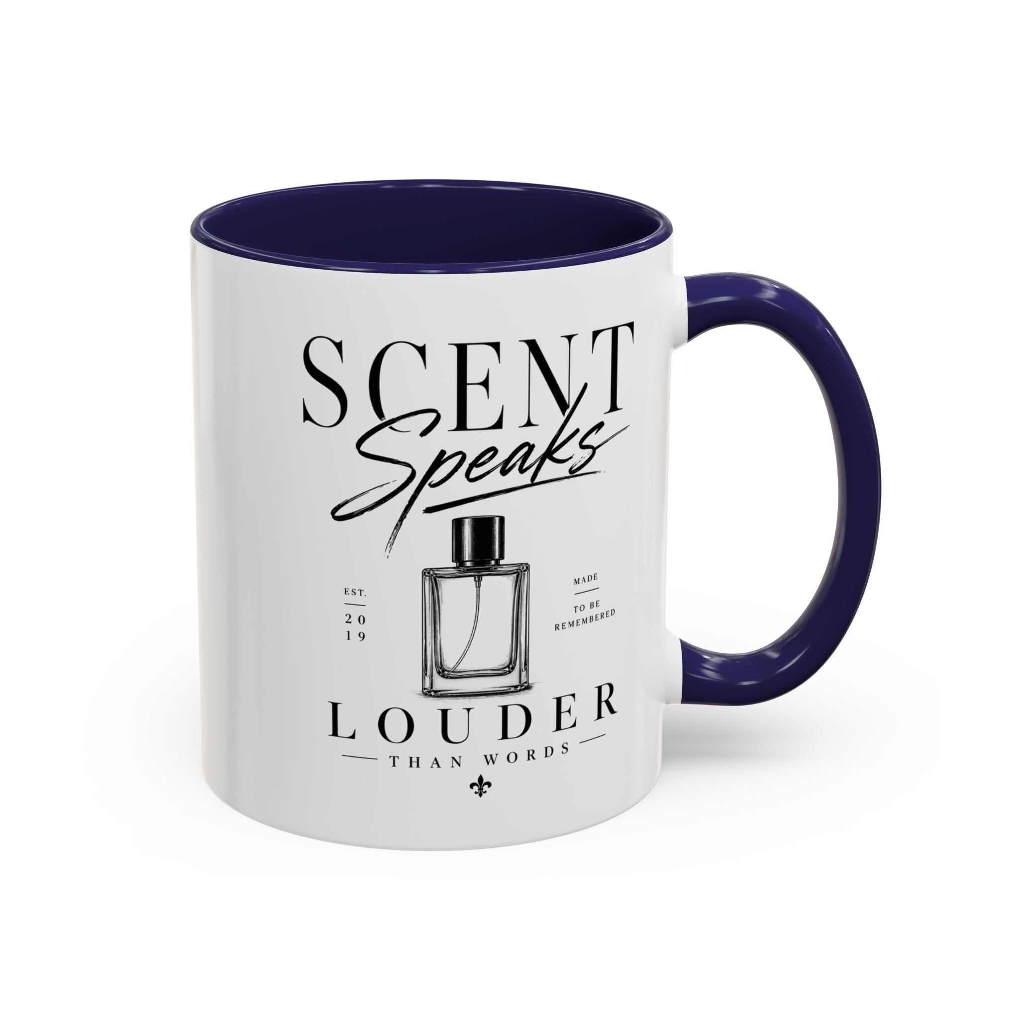 Scent Speaks Coffee Mug — "Scent Speaks Louder Than Words" Accent Mug (11/15oz)