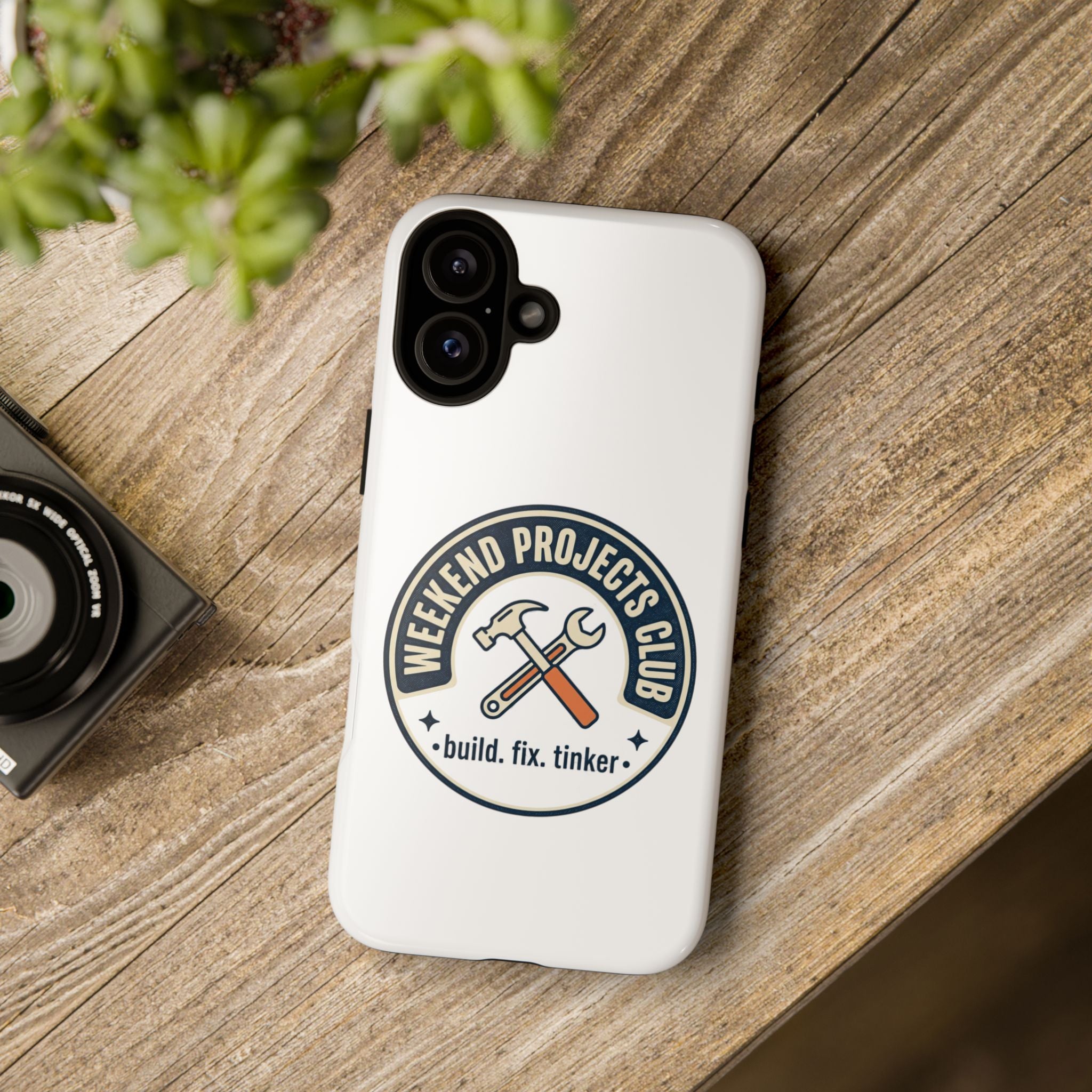 Weekend Projects Club Tough Phone Case — "build. fix. tinker."