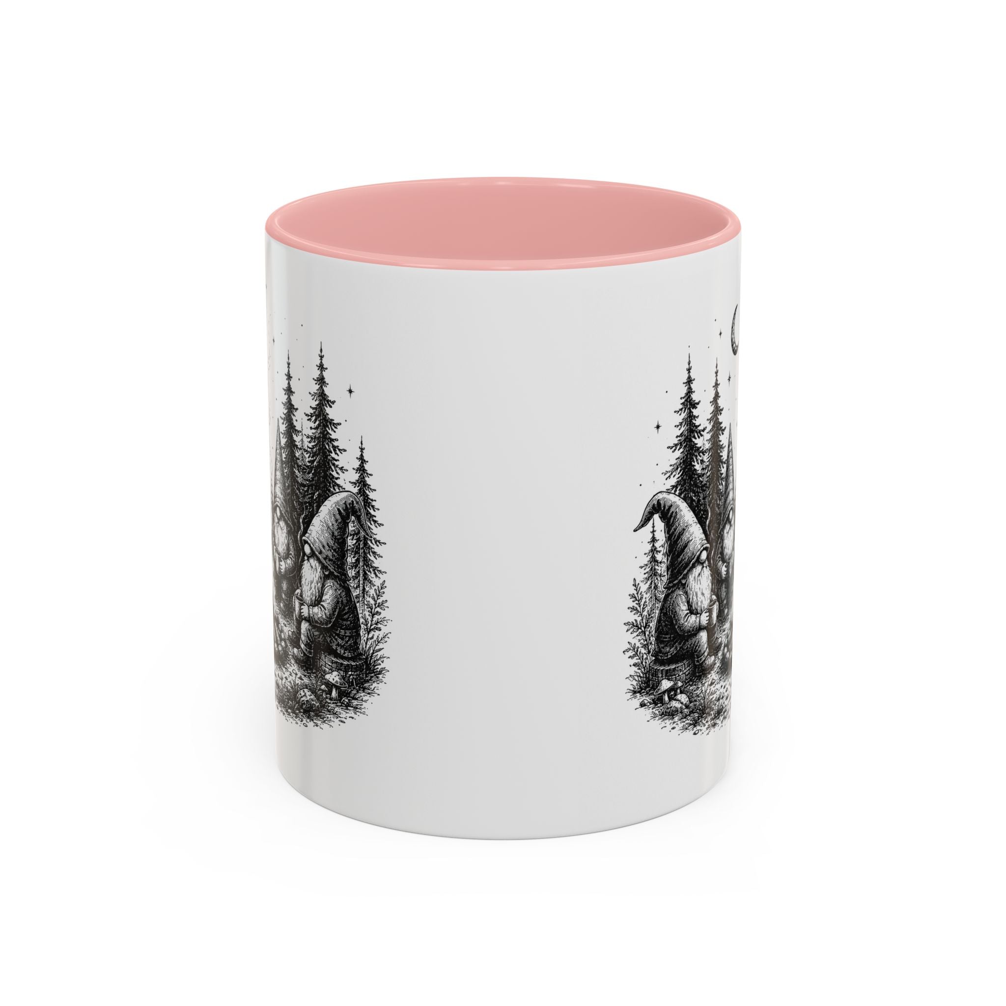 Gnome Campfire Coffee Mug — Woodland Camping Ceramic Accent Mug (11/15oz)
