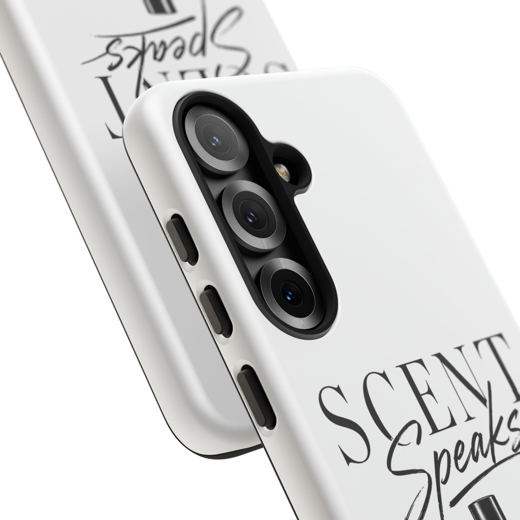 Phone Case — "Scent Speaks Louder Than Words" Perfume Bottle Design