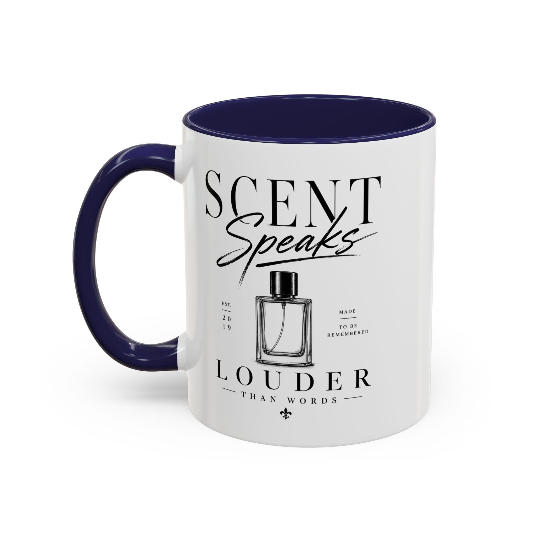 Scent Speaks Coffee Mug — "Scent Speaks Louder Than Words" Accent Mug (11/15oz)