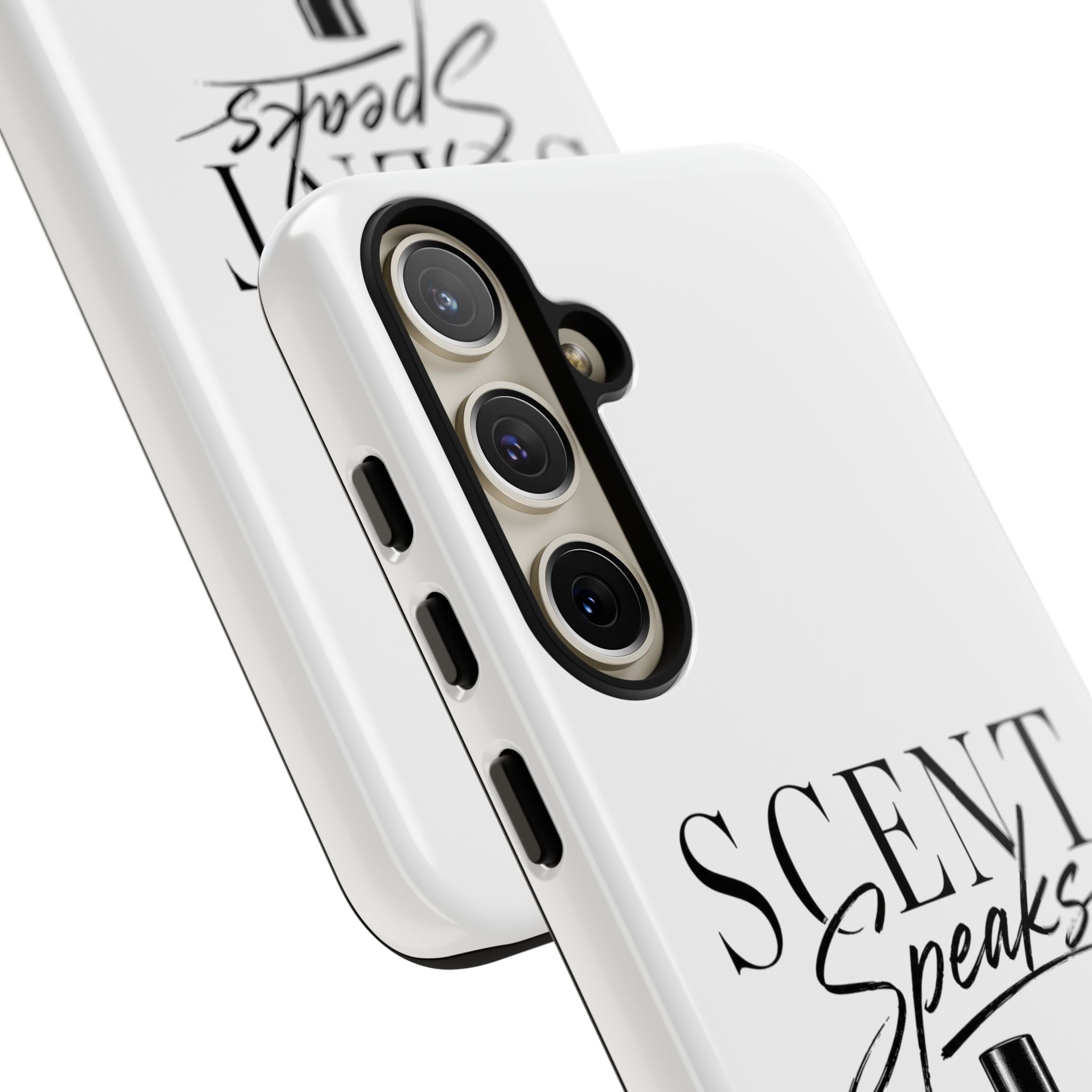 Phone Case — "Scent Speaks Louder Than Words" Perfume Bottle Design
