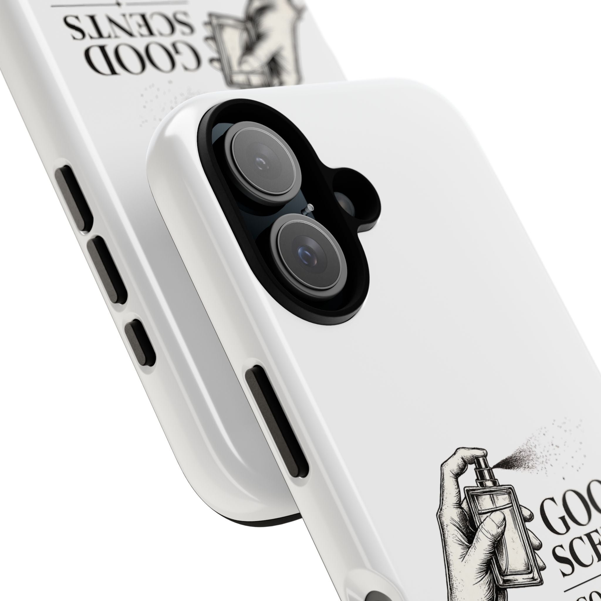 Phone Case - "Good Scents, Good Vibes" Fragrance Bottle Design