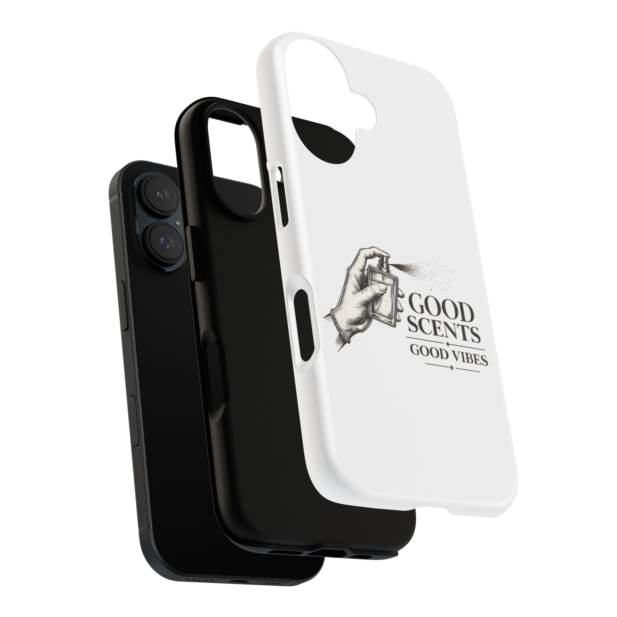 Phone Case - "Good Scents, Good Vibes" Fragrance Bottle Design