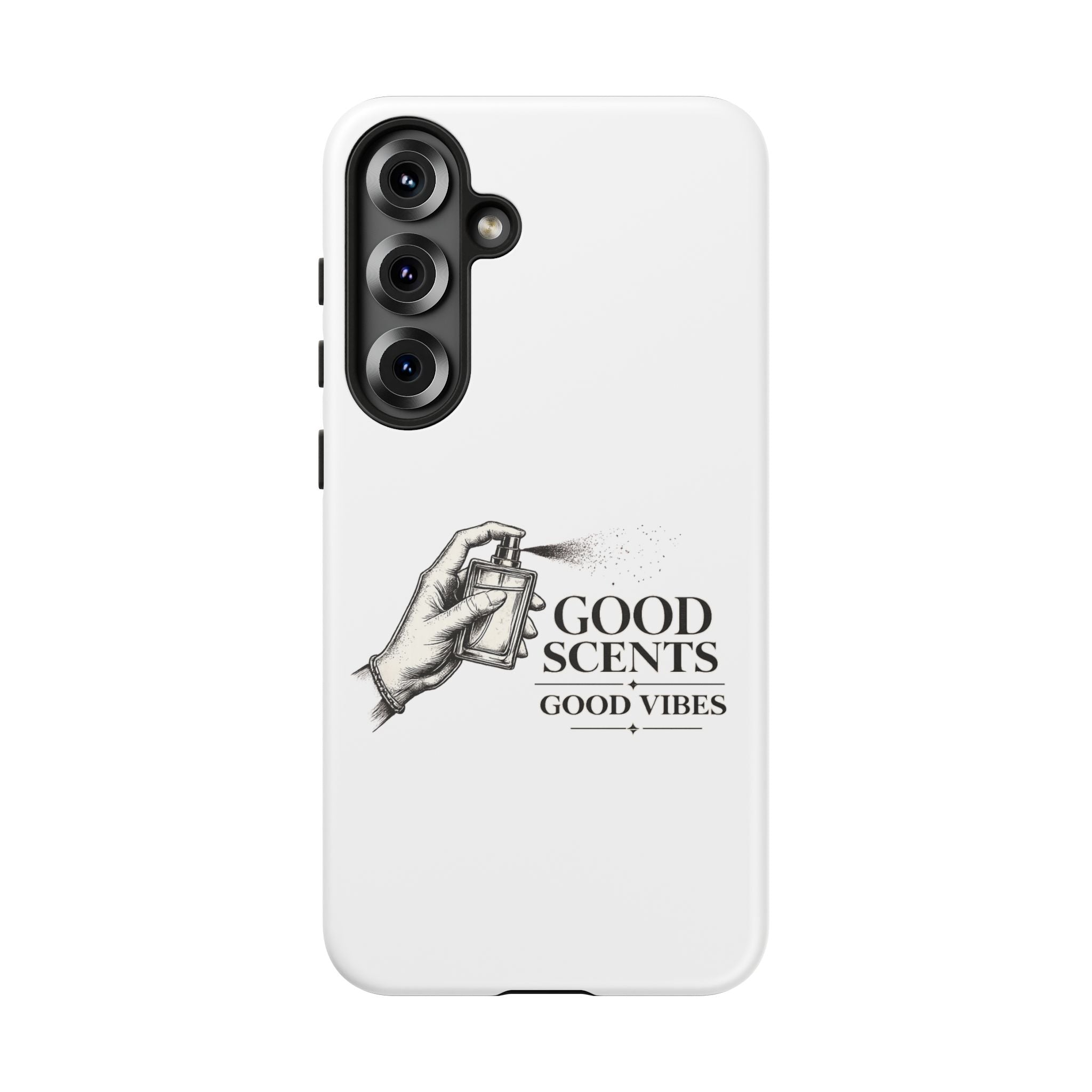 Phone Case - "Good Scents, Good Vibes" Fragrance Bottle Design