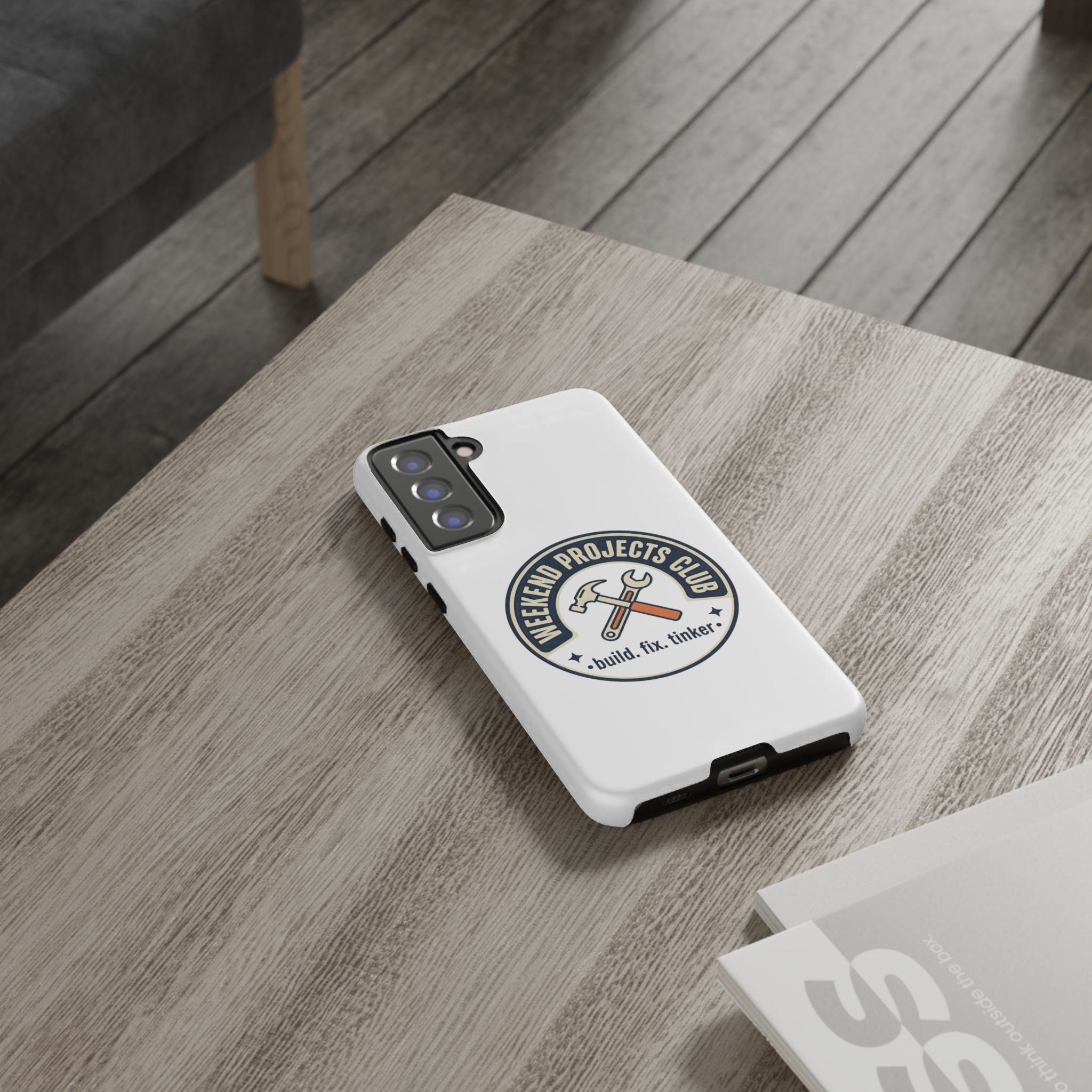 Weekend Projects Club Tough Phone Case — "build. fix. tinker."