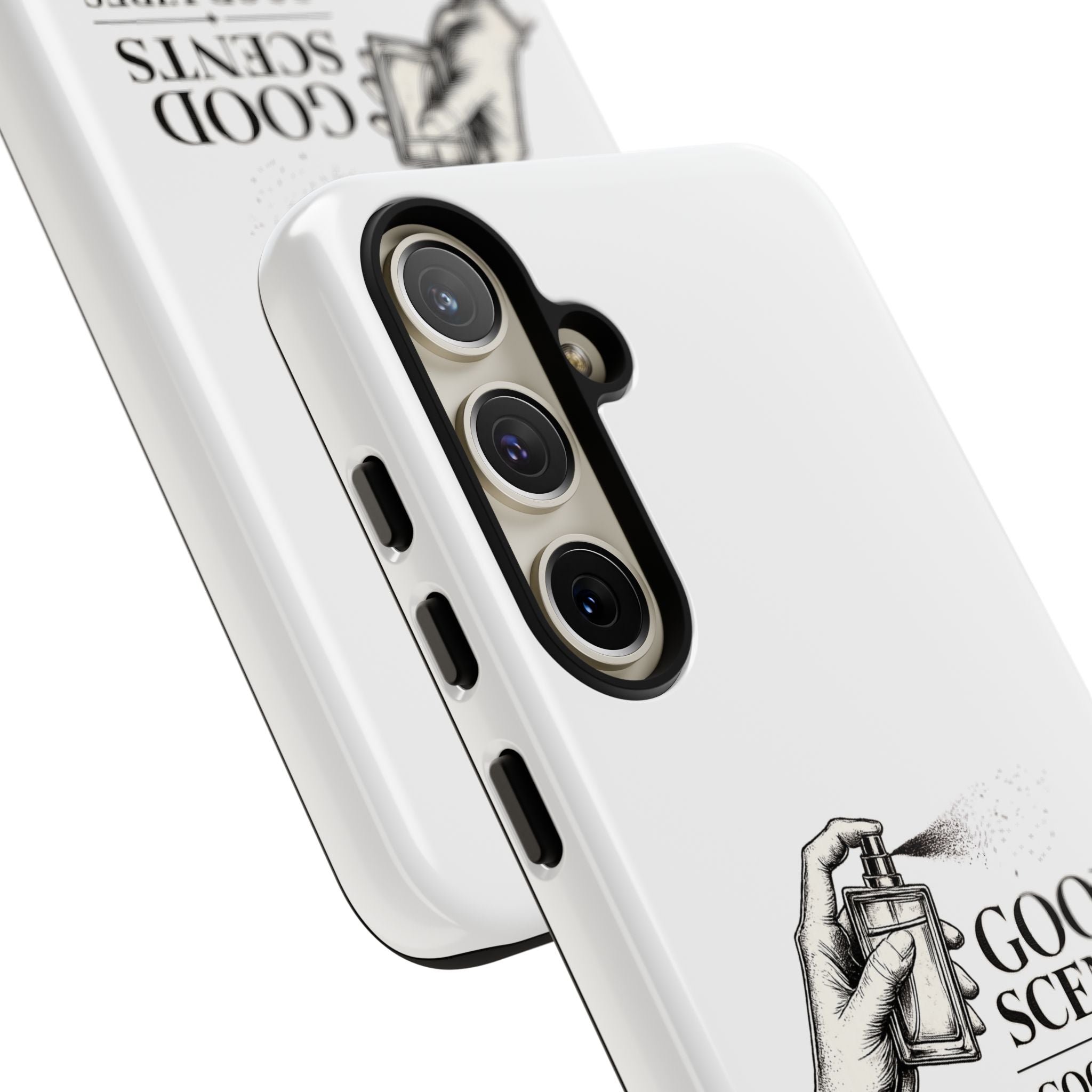 Phone Case - "Good Scents, Good Vibes" Fragrance Bottle Design