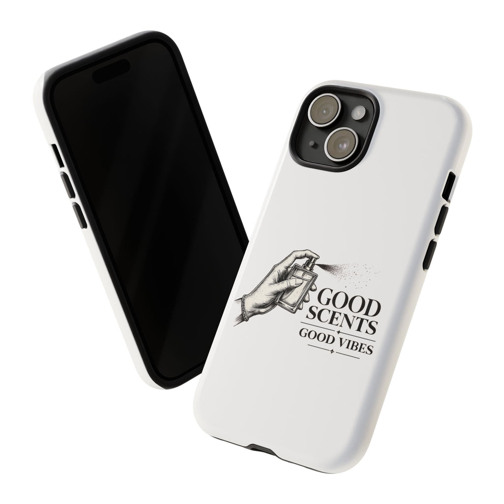 Phone Case - "Good Scents, Good Vibes" Fragrance Bottle Design