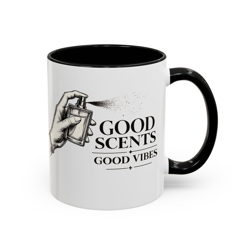 Good Scents, Good Vibes Coffee Mug — Scent Perfume Graphic Accent Mug