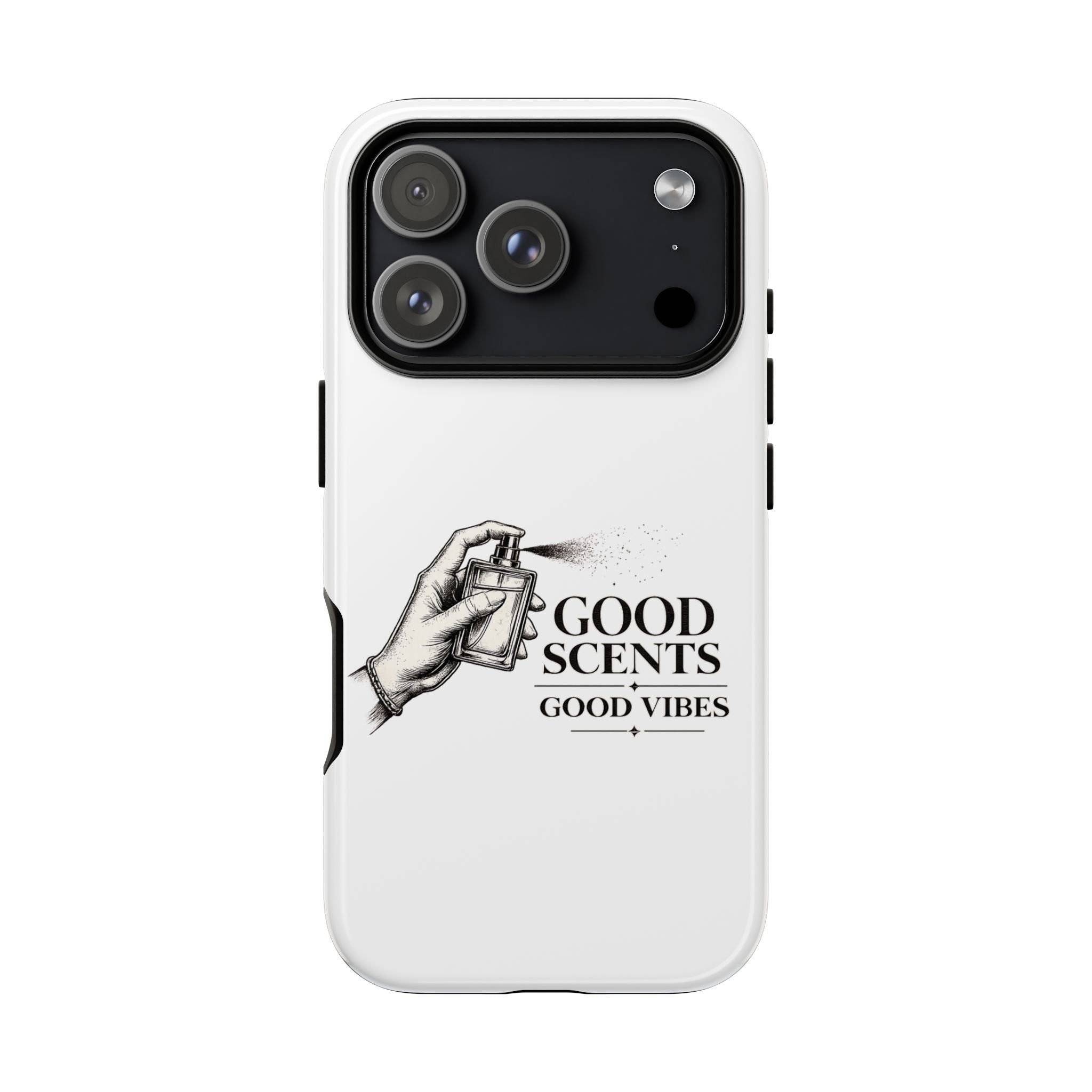 Phone Case - "Good Scents, Good Vibes" Fragrance Bottle Design