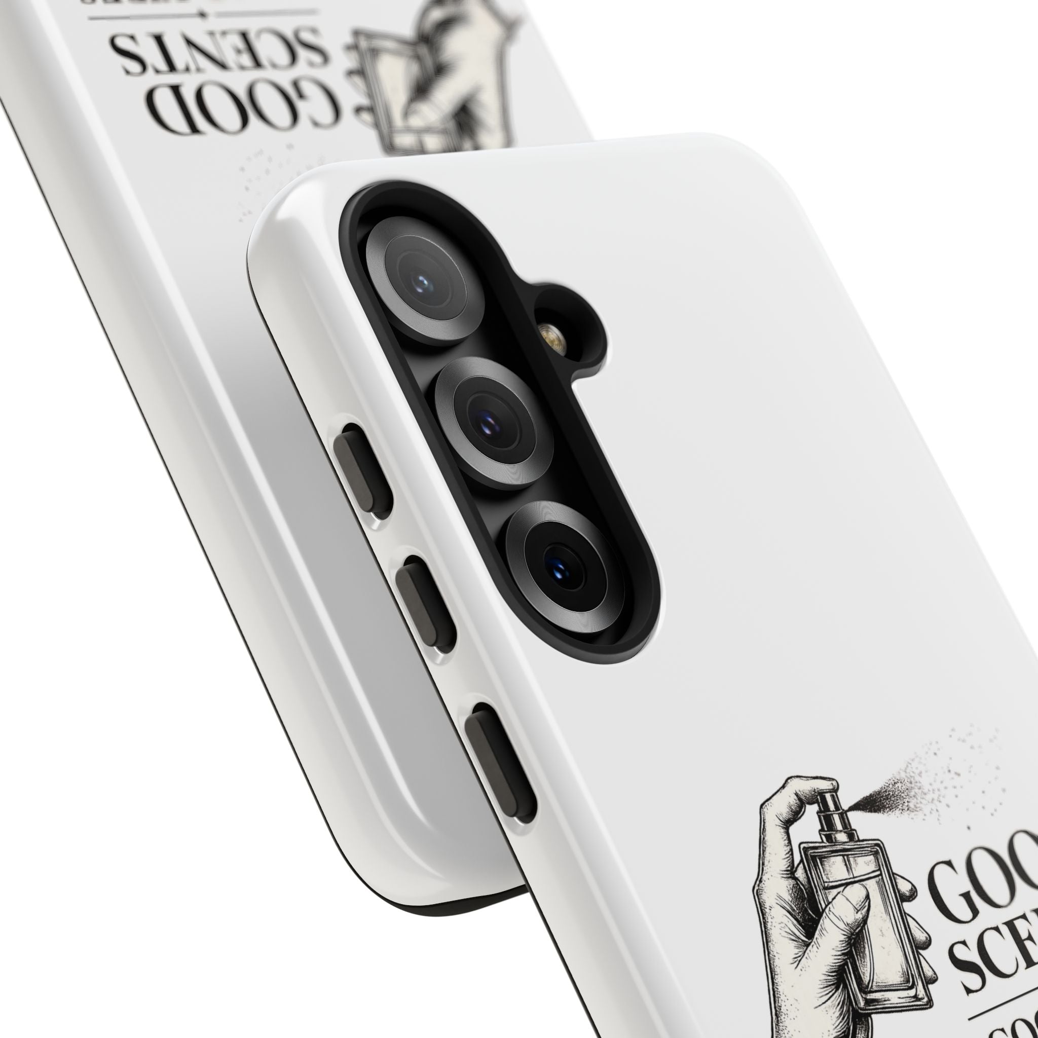 Phone Case - "Good Scents, Good Vibes" Fragrance Bottle Design