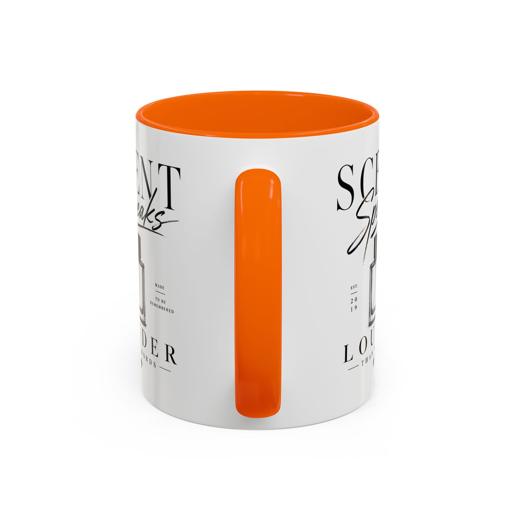 Scent Speaks Coffee Mug — "Scent Speaks Louder Than Words" Accent Mug (11/15oz)