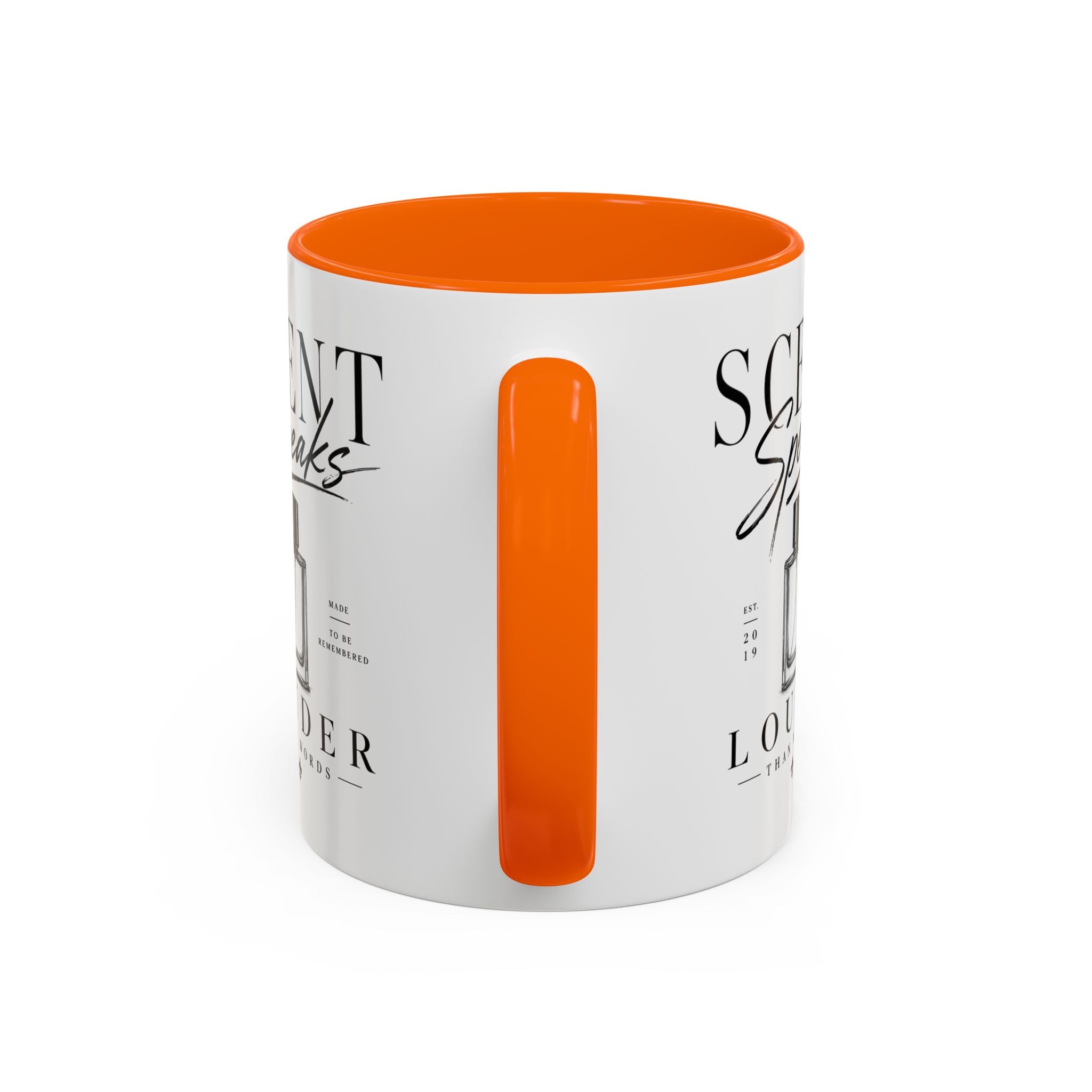 Scent Speaks Coffee Mug — "Scent Speaks Louder Than Words" Accent Mug (11/15oz)
