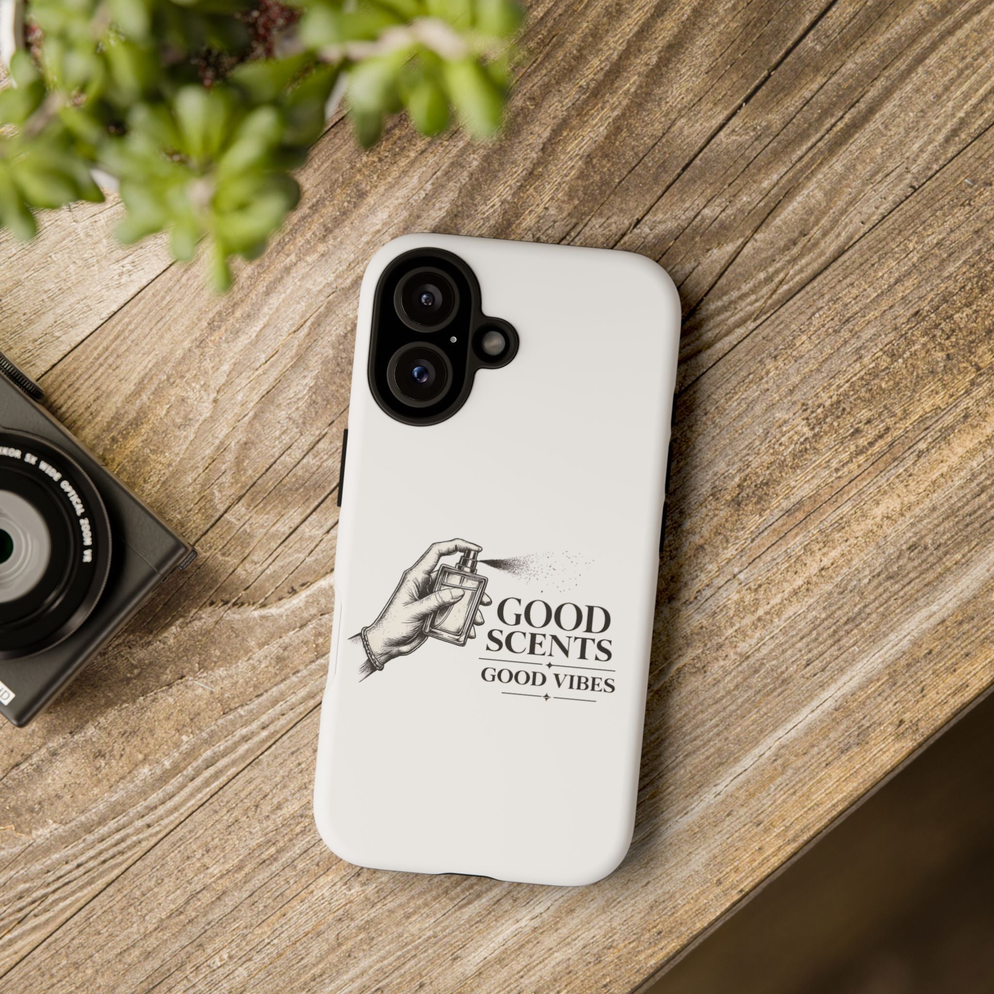 Phone Case - "Good Scents, Good Vibes" Fragrance Bottle Design
