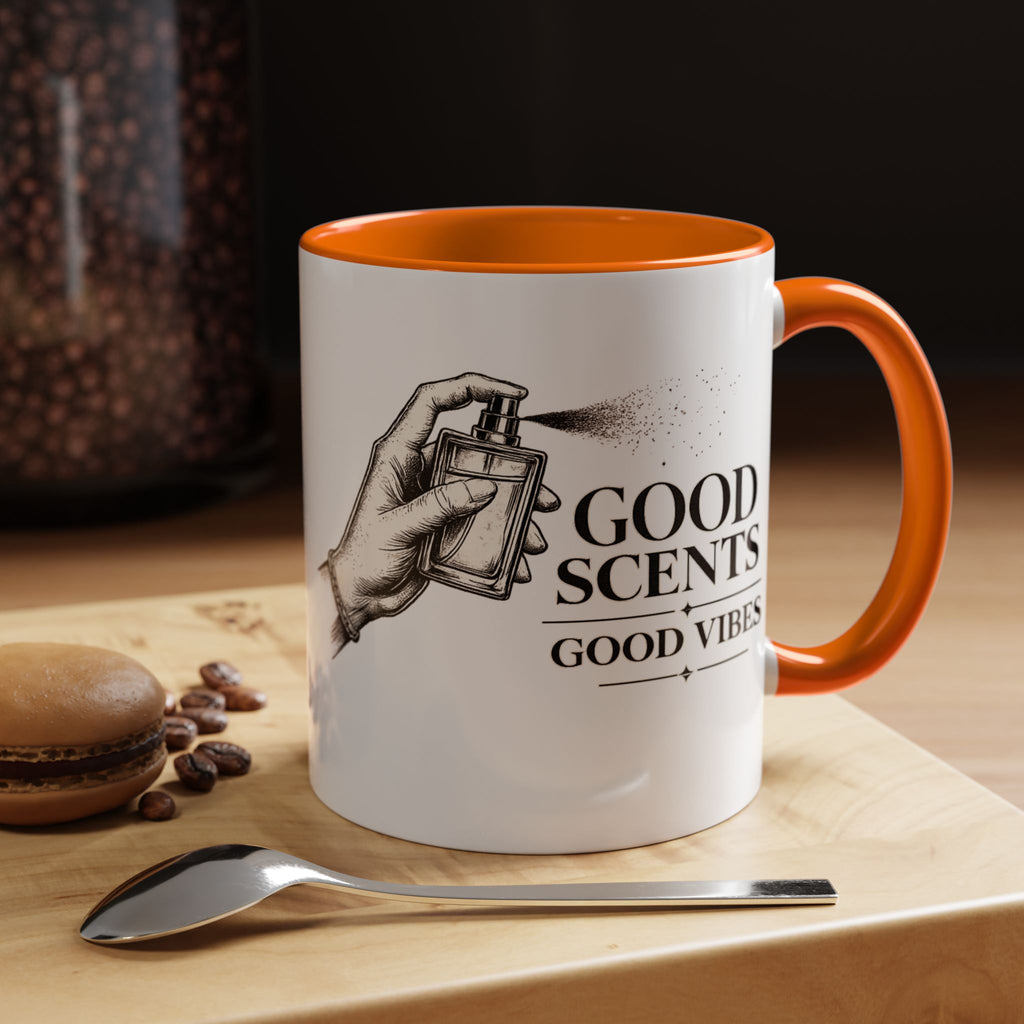 Good Scents, Good Vibes Coffee Mug — Scent Perfume Graphic Accent Mug