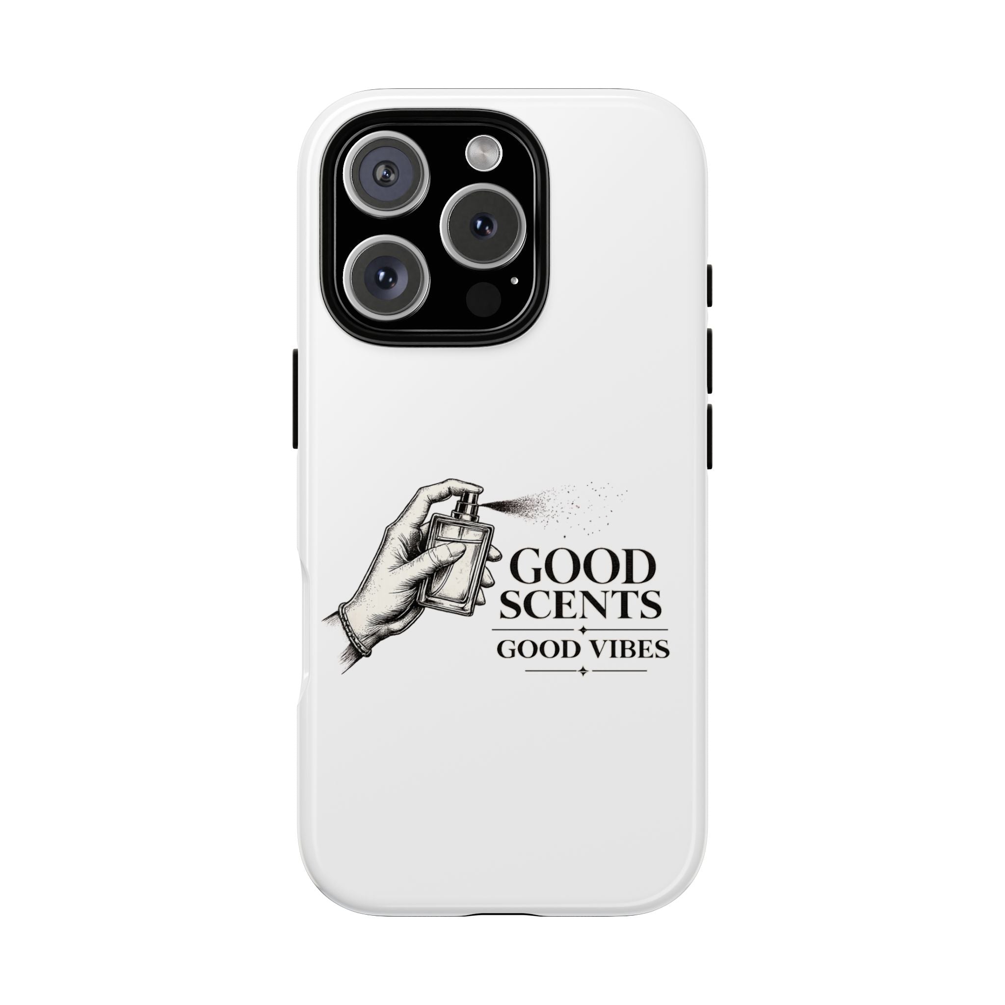 Phone Case - "Good Scents, Good Vibes" Fragrance Bottle Design