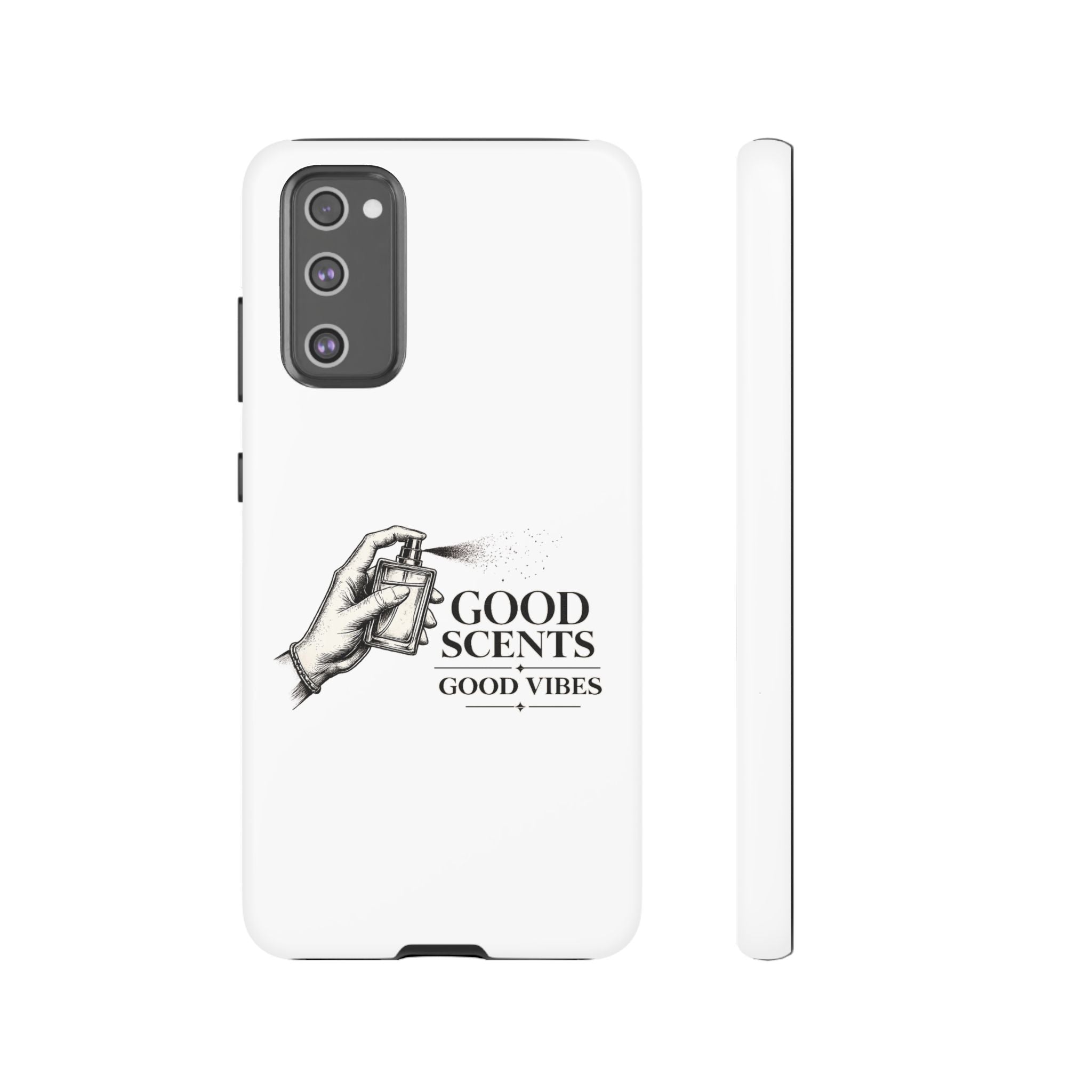 Phone Case - "Good Scents, Good Vibes" Fragrance Bottle Design
