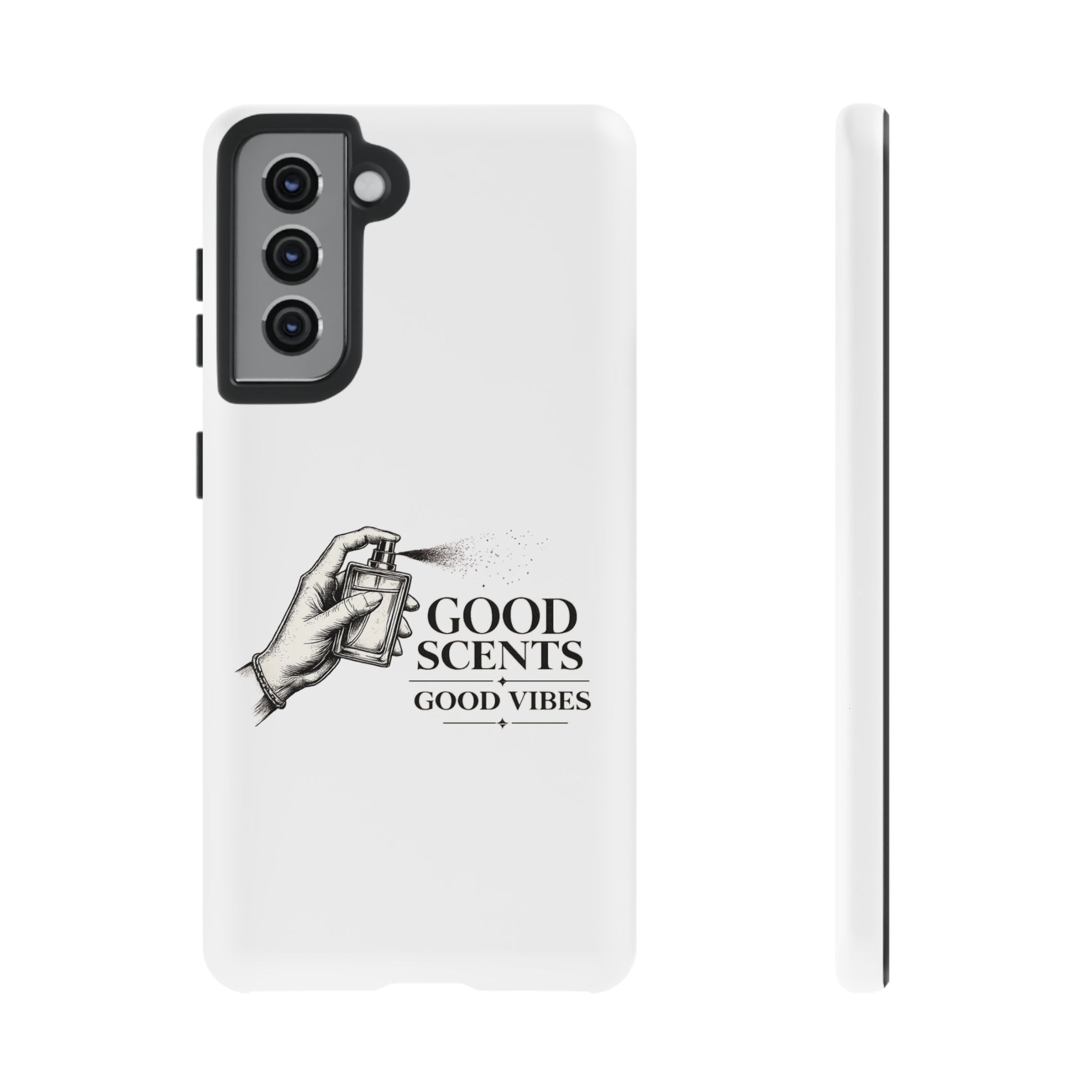 Phone Case - "Good Scents, Good Vibes" Fragrance Bottle Design