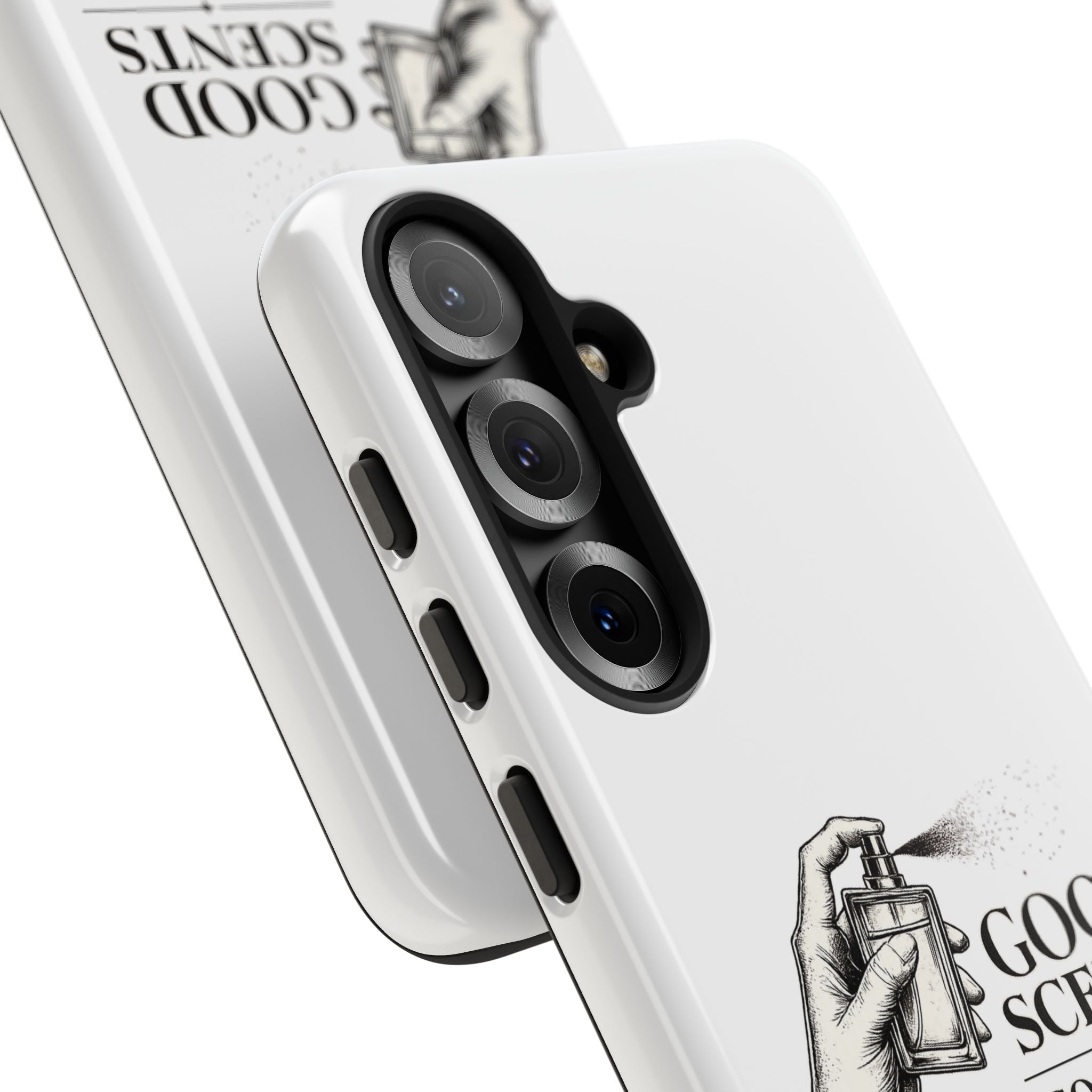 Phone Case - "Good Scents, Good Vibes" Fragrance Bottle Design