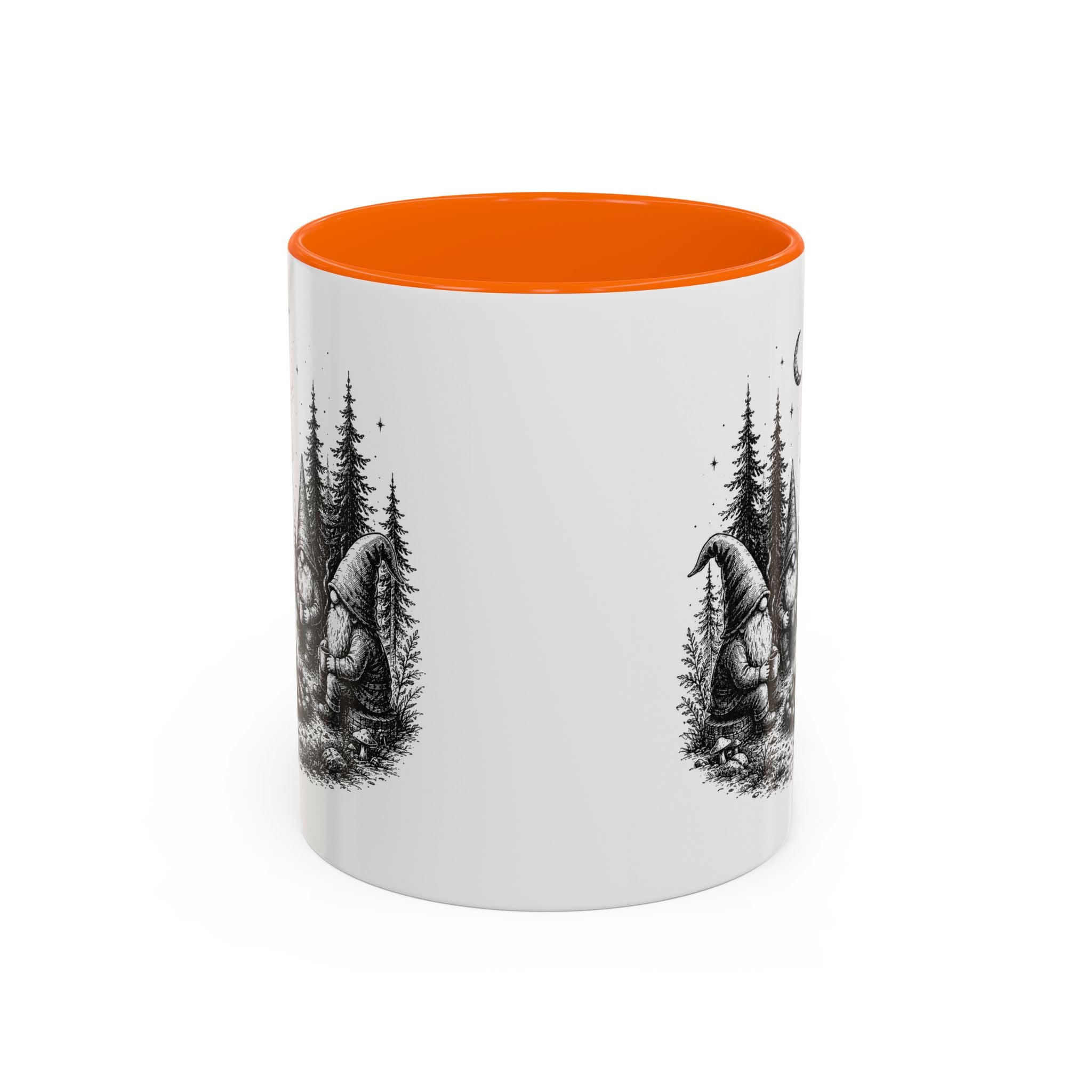 Gnome Campfire Coffee Mug — Woodland Camping Ceramic Accent Mug (11/15oz)