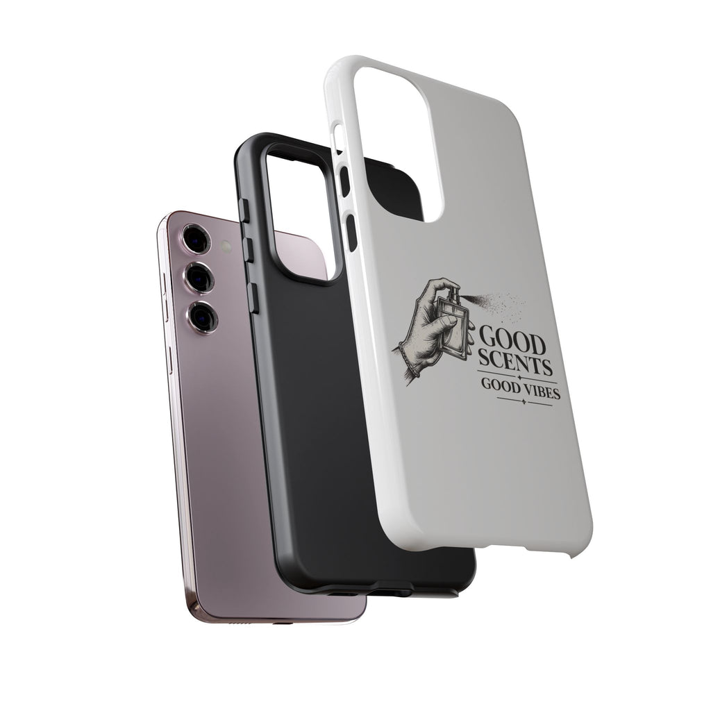 Phone Case - "Good Scents, Good Vibes" Fragrance Bottle Design