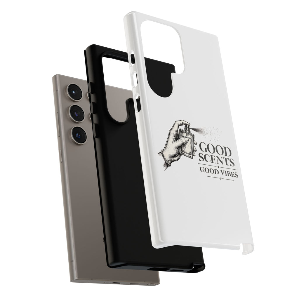 Phone Case - "Good Scents, Good Vibes" Fragrance Bottle Design